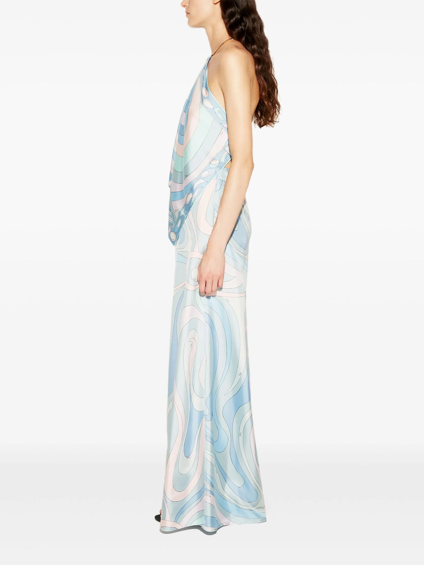 abstract-print halterneck top