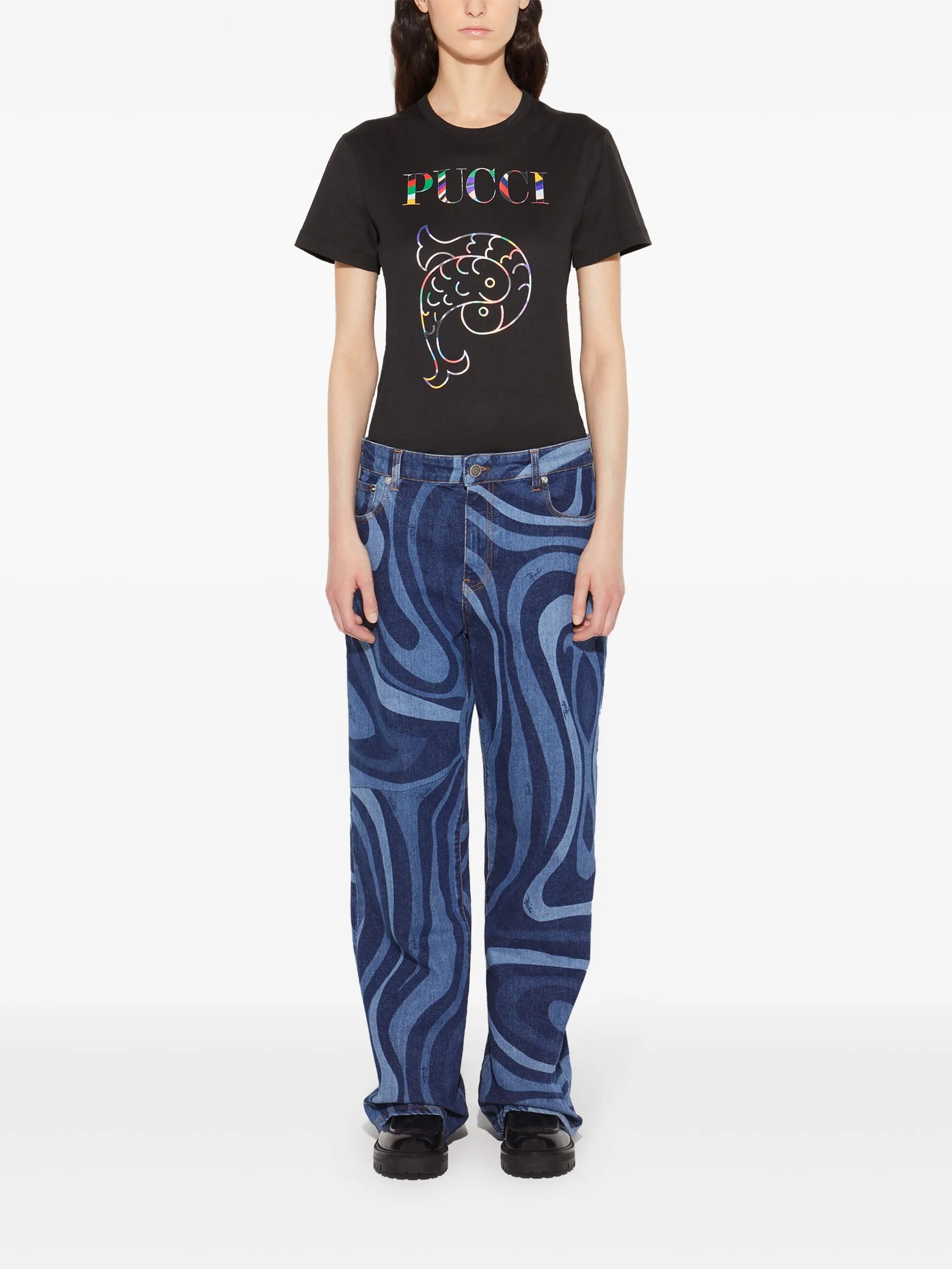 logo-print cotton T-shirt