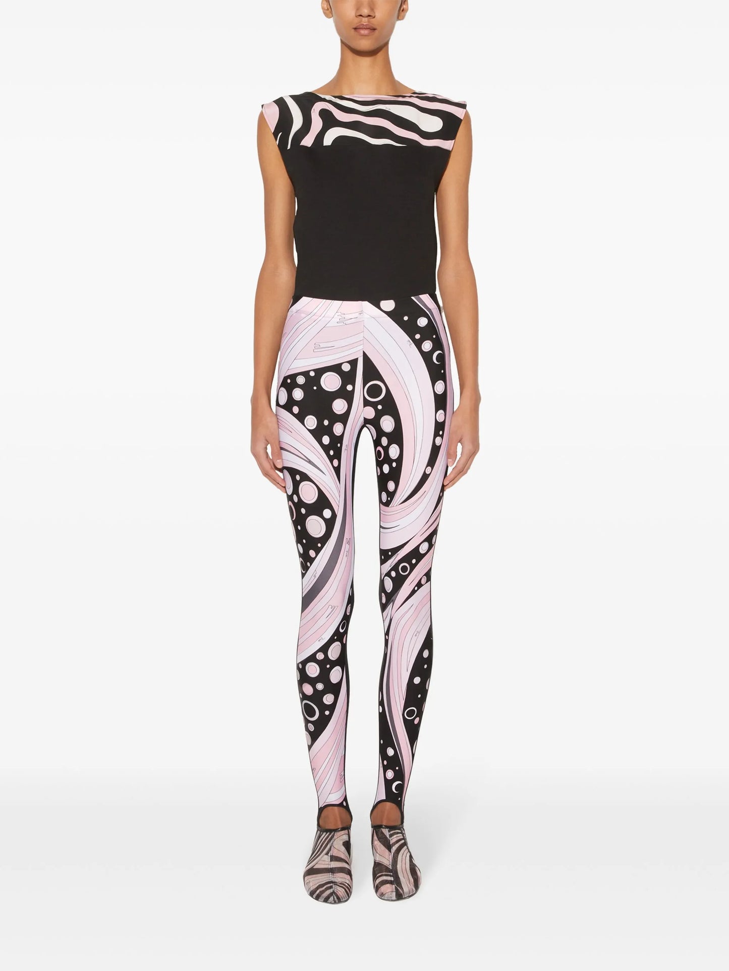 Fontane-print performance leggings
