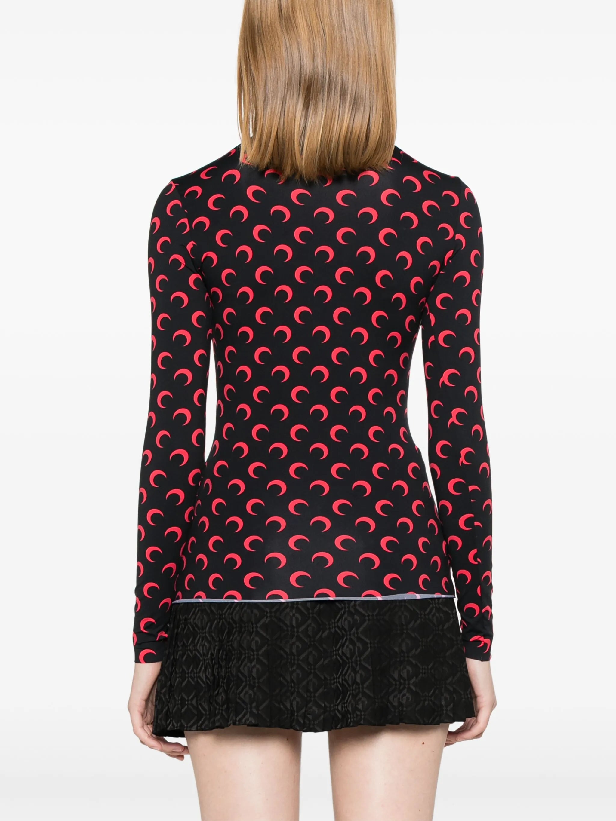 moon-print jersey T-shirt