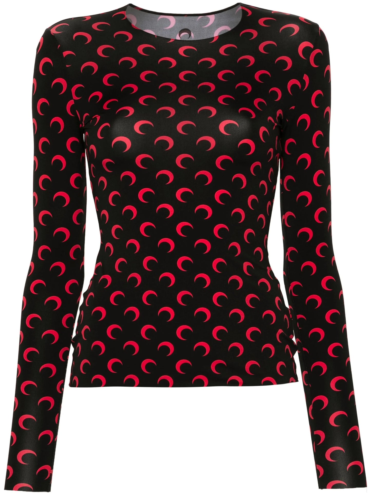 moon-print jersey T-shirt