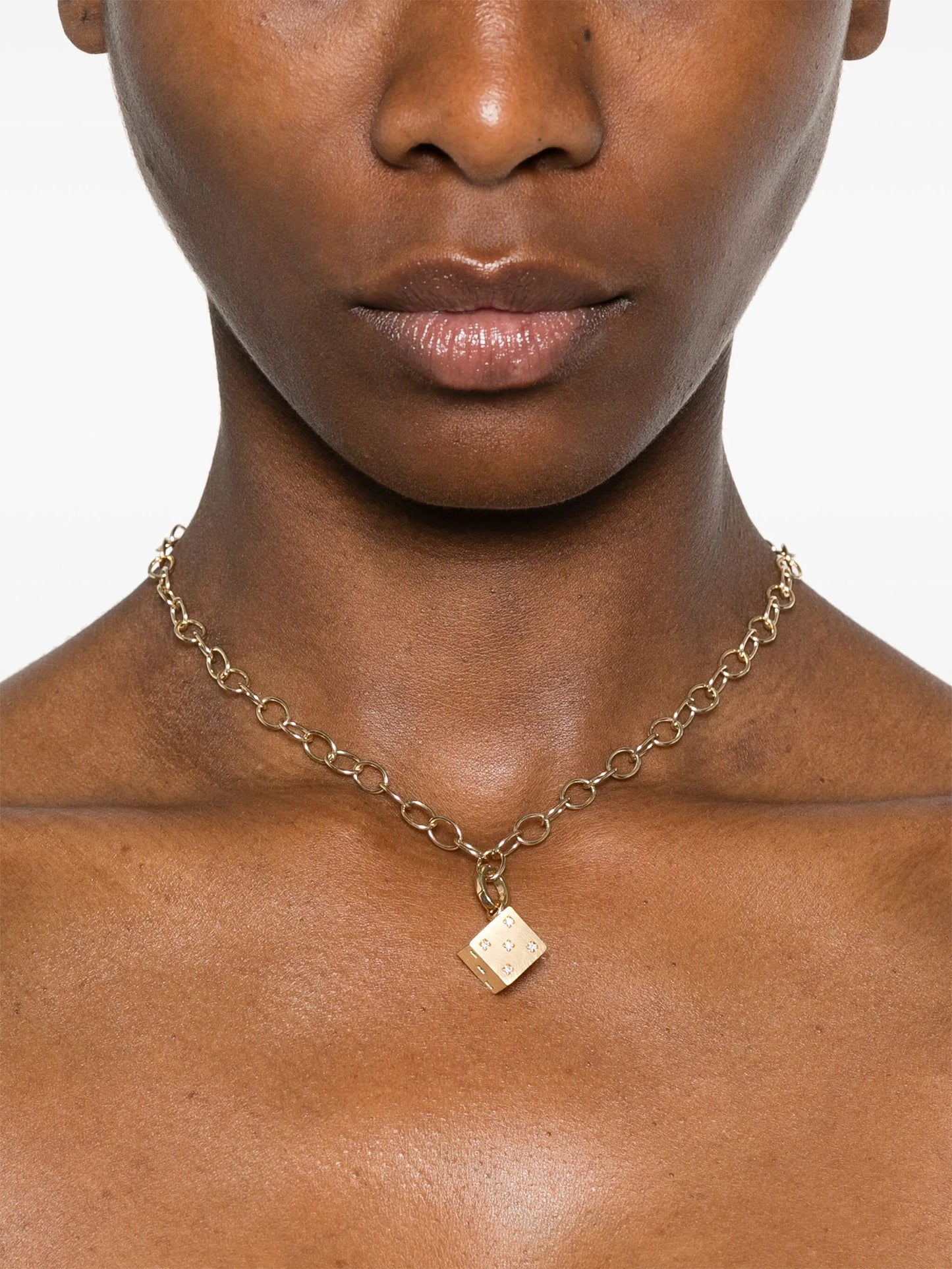 18K yellow gold Dado diamond necklace