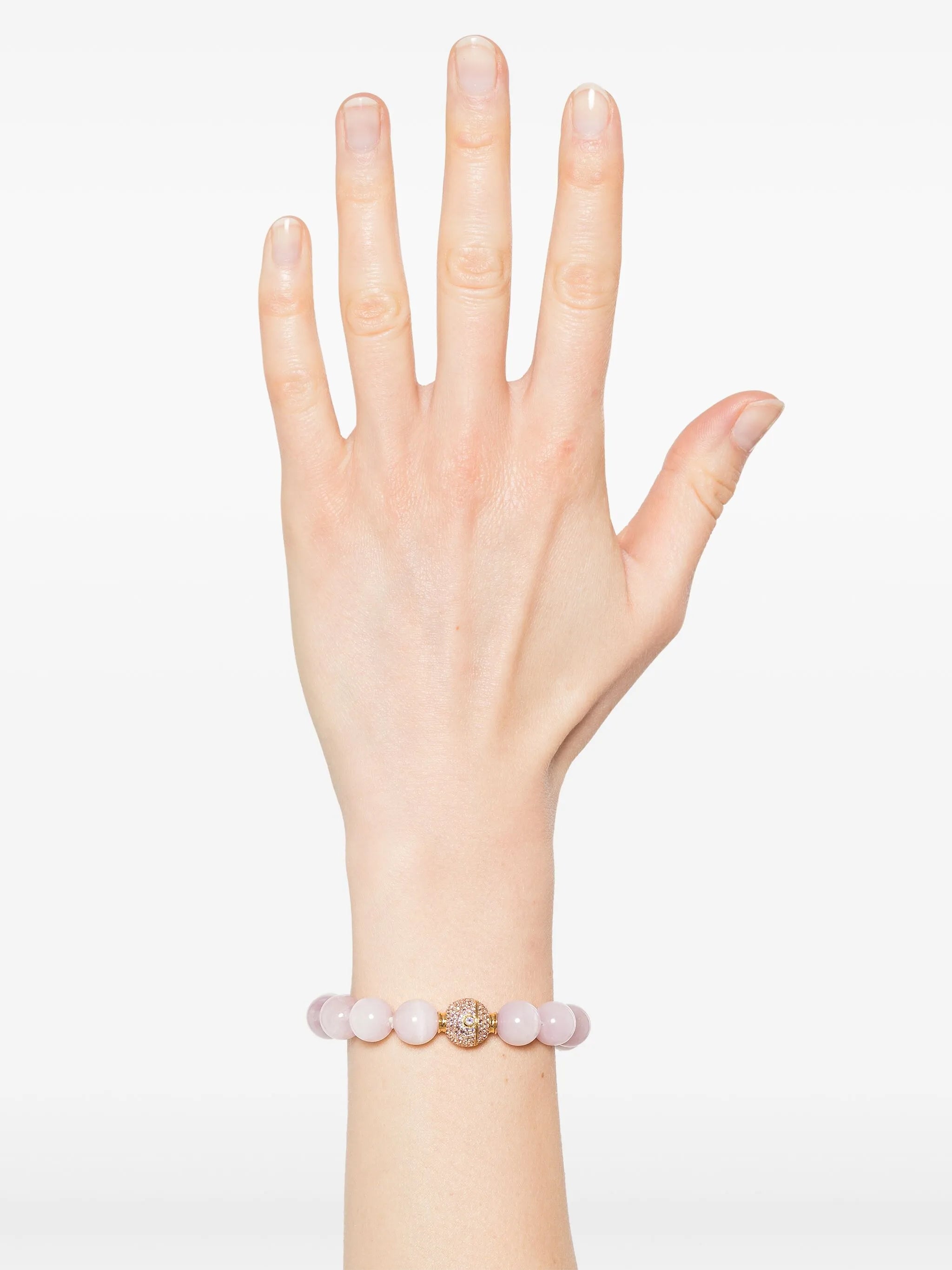 18K yellow gold Orb kunzite amethyst bracelet