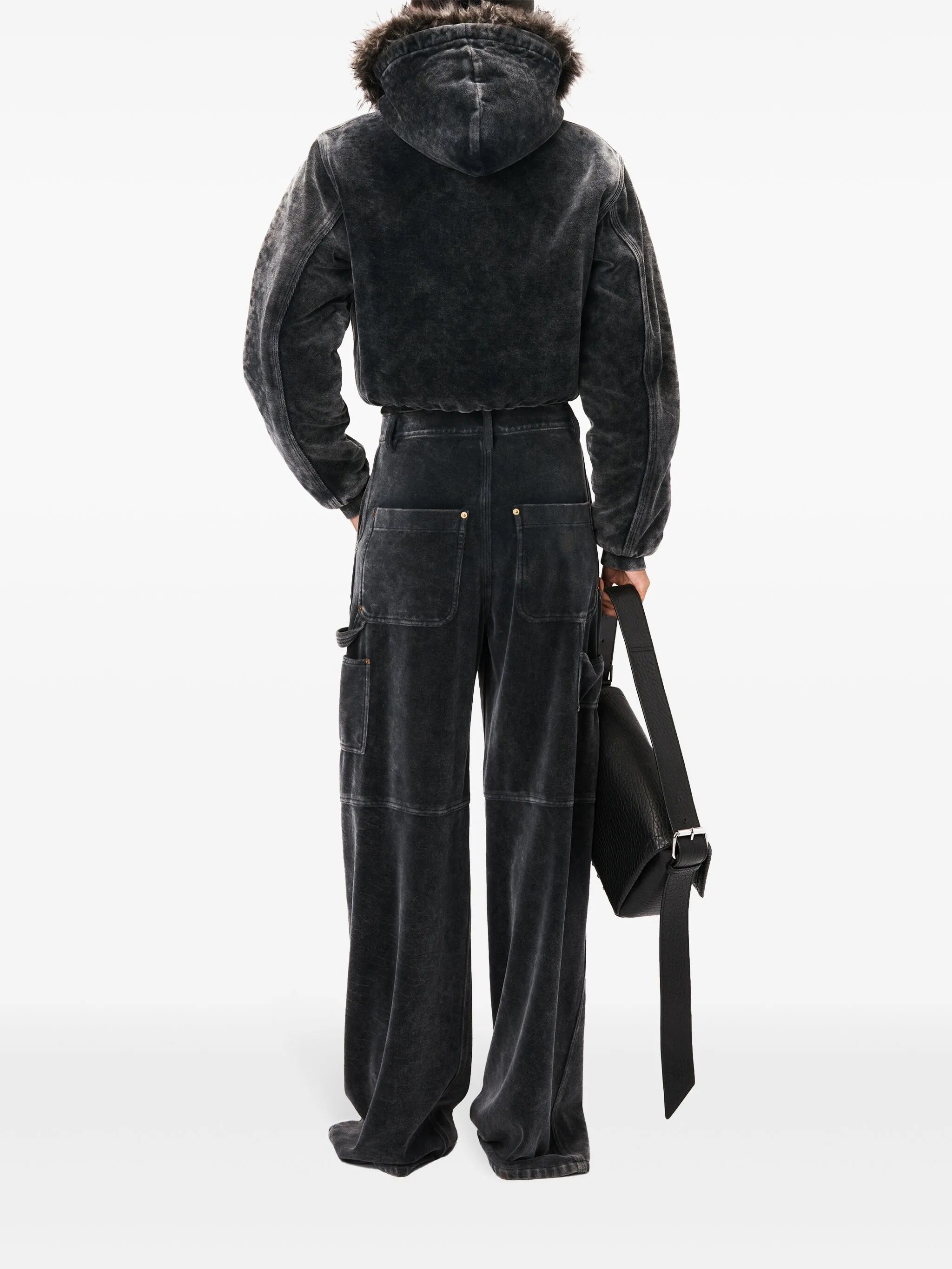 velour hooded jacket