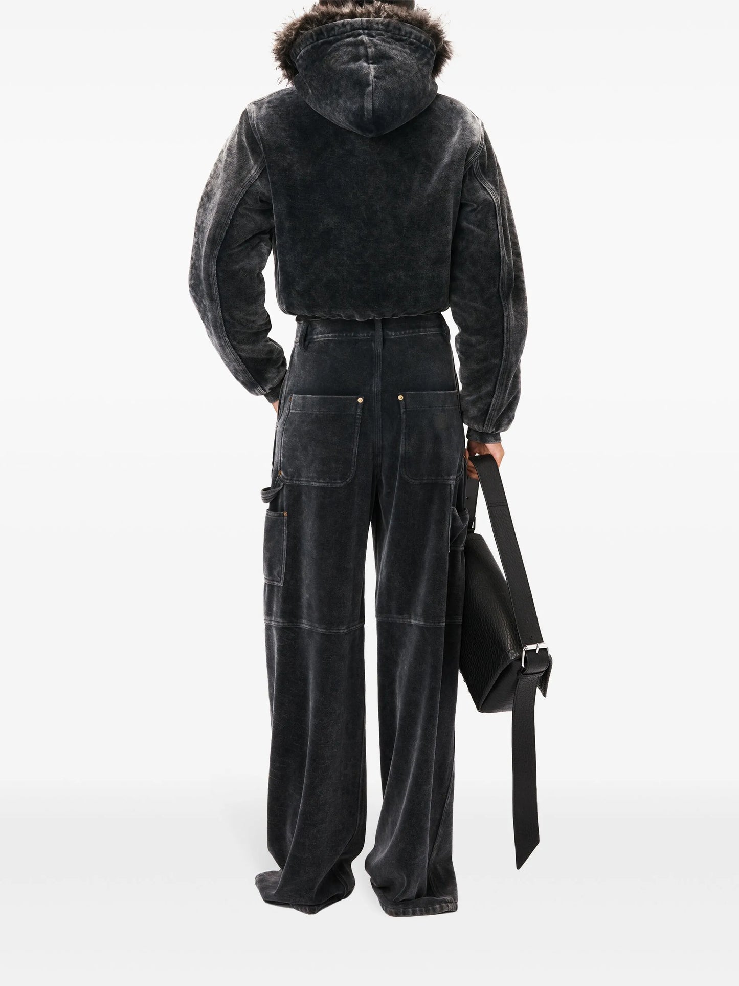 velour hooded jacket