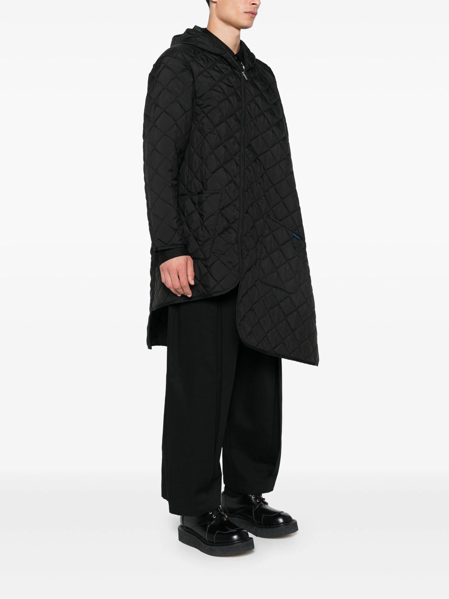 asymmetric parka coat