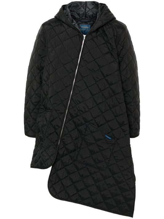 asymmetric parka coat