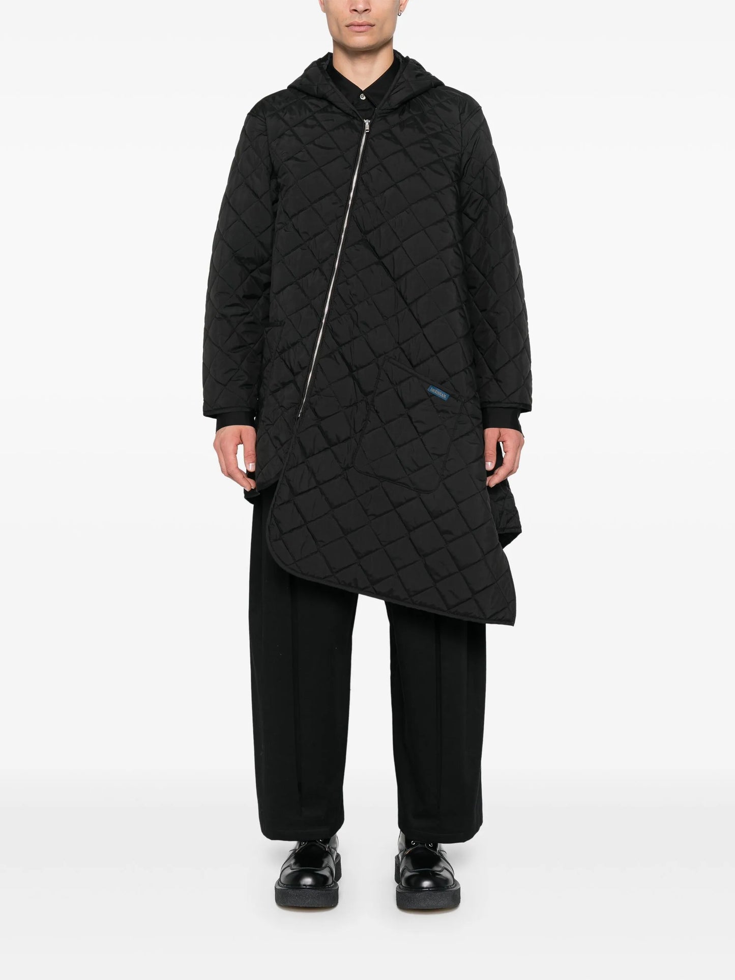 asymmetric parka coat