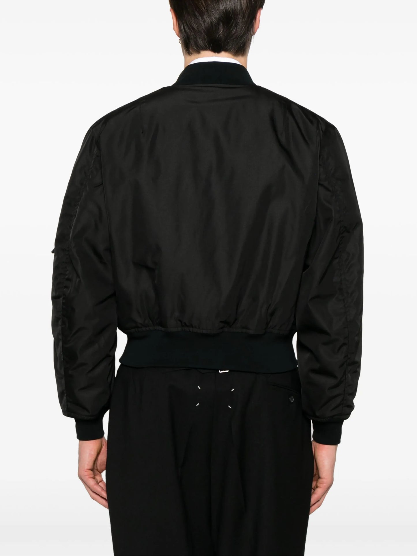 silk twill bomber jacket