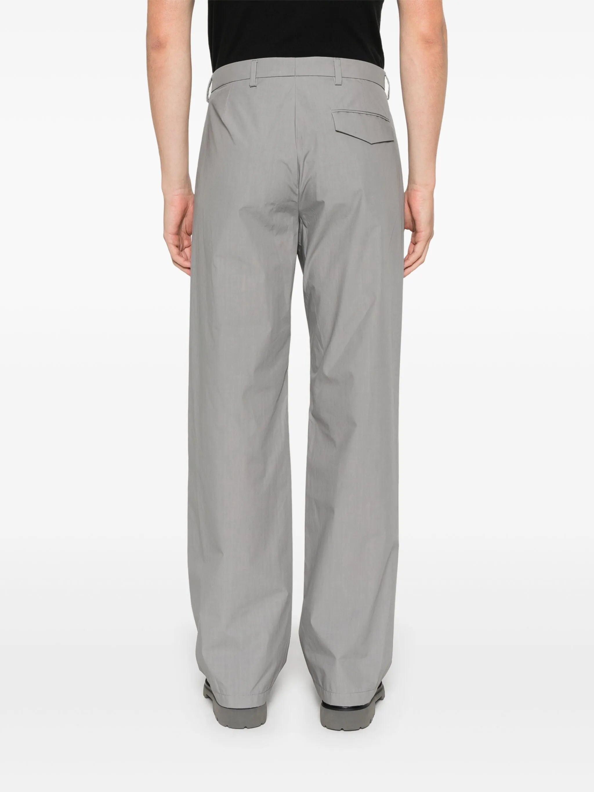 waxed poplin trousers