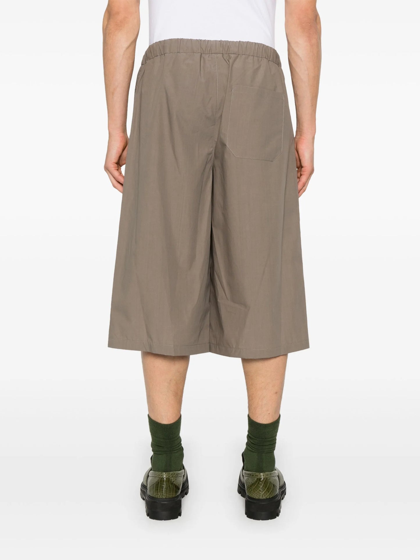 waxed poplin shorts
