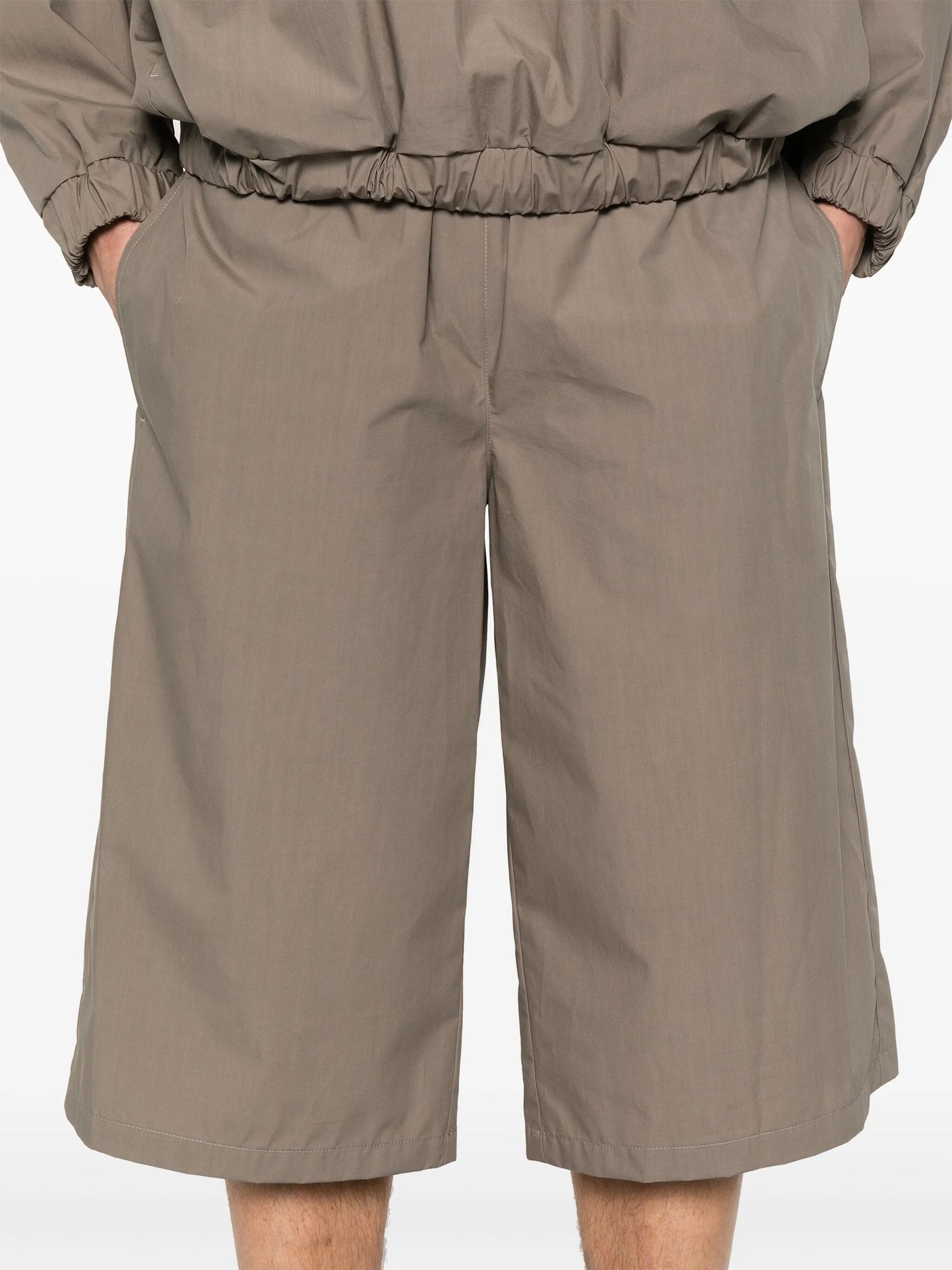 waxed poplin shorts