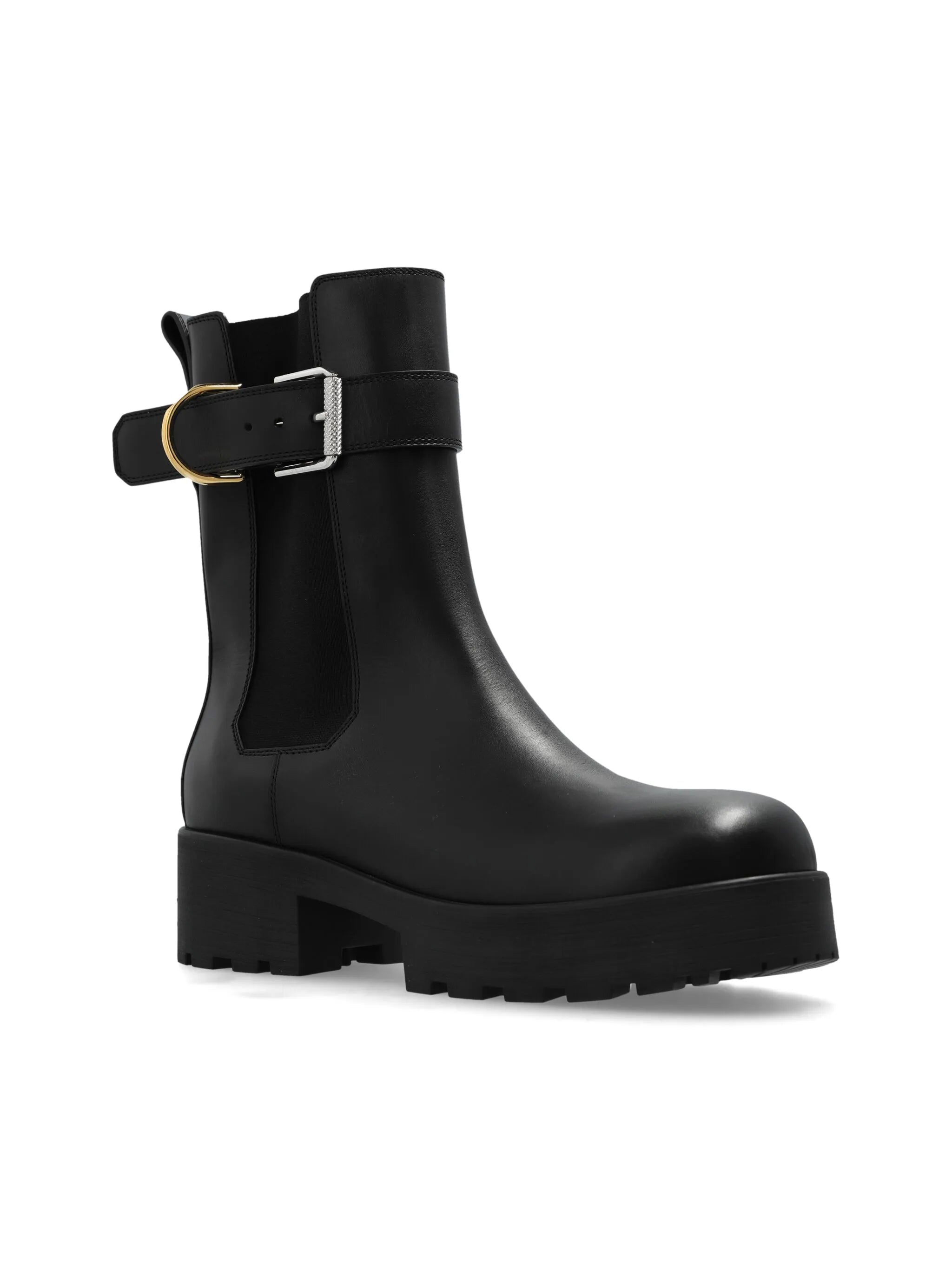 buckled leather boots