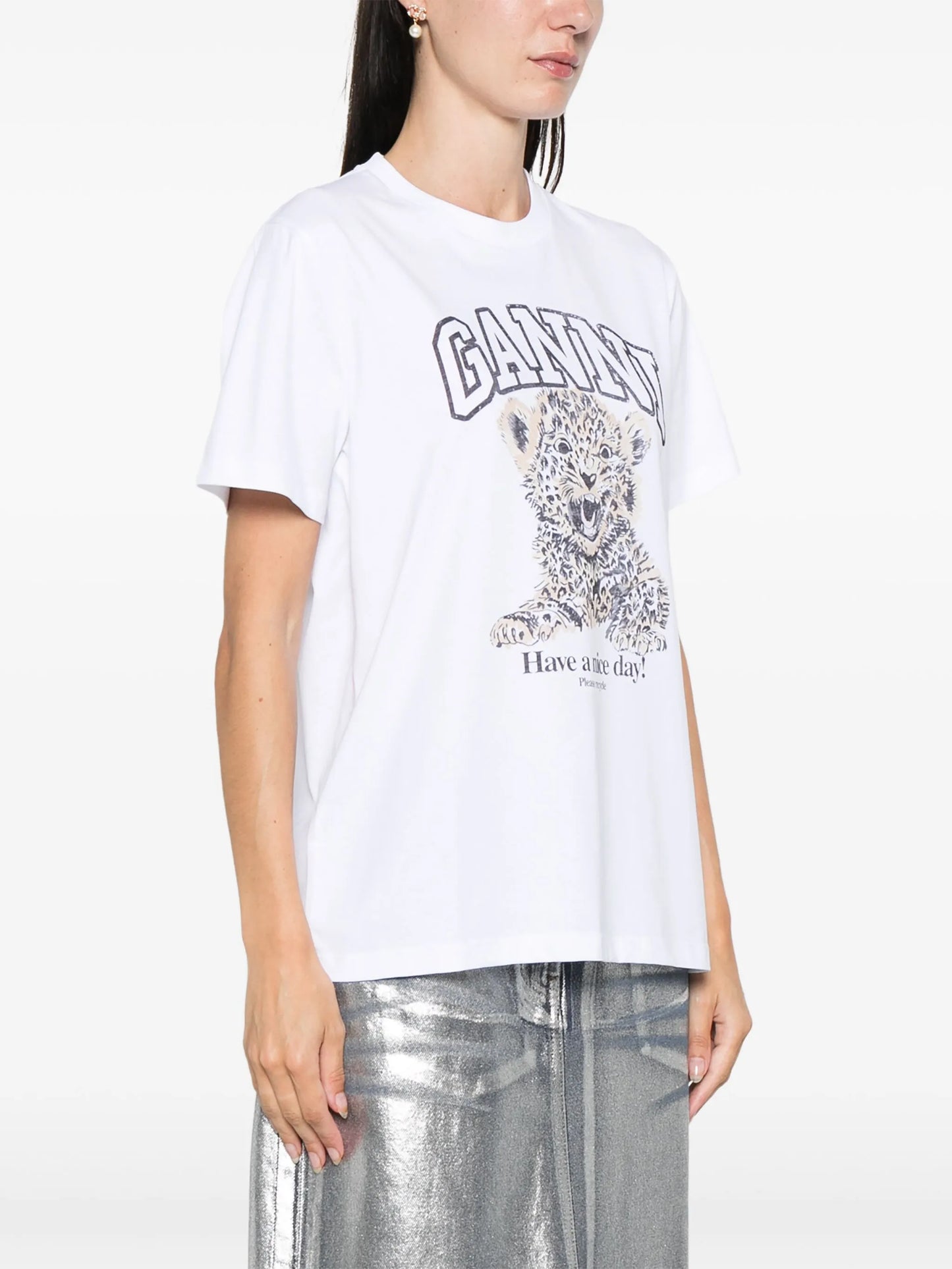 leopard jersey T-shirt