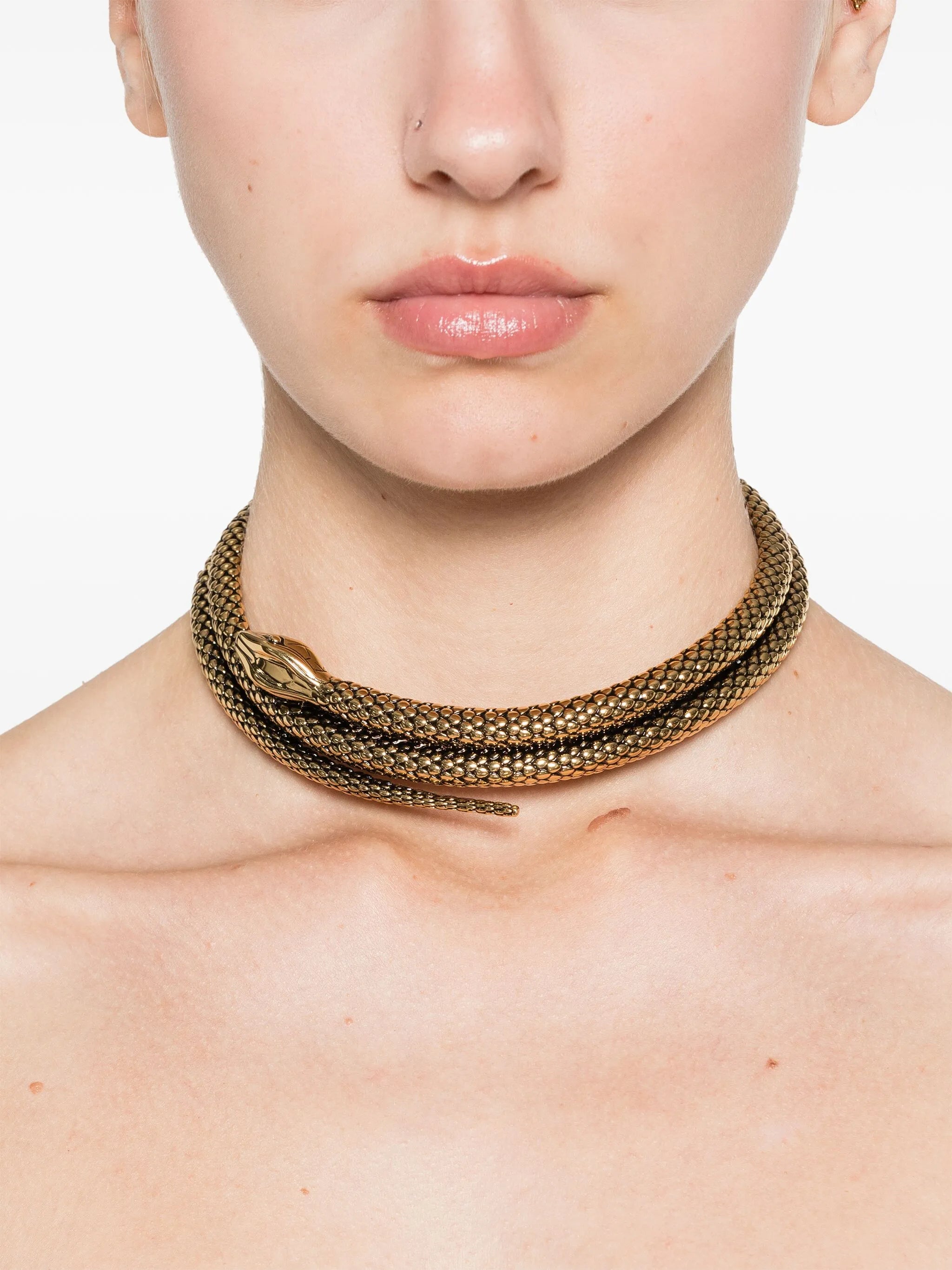 The Chloé snake necklace