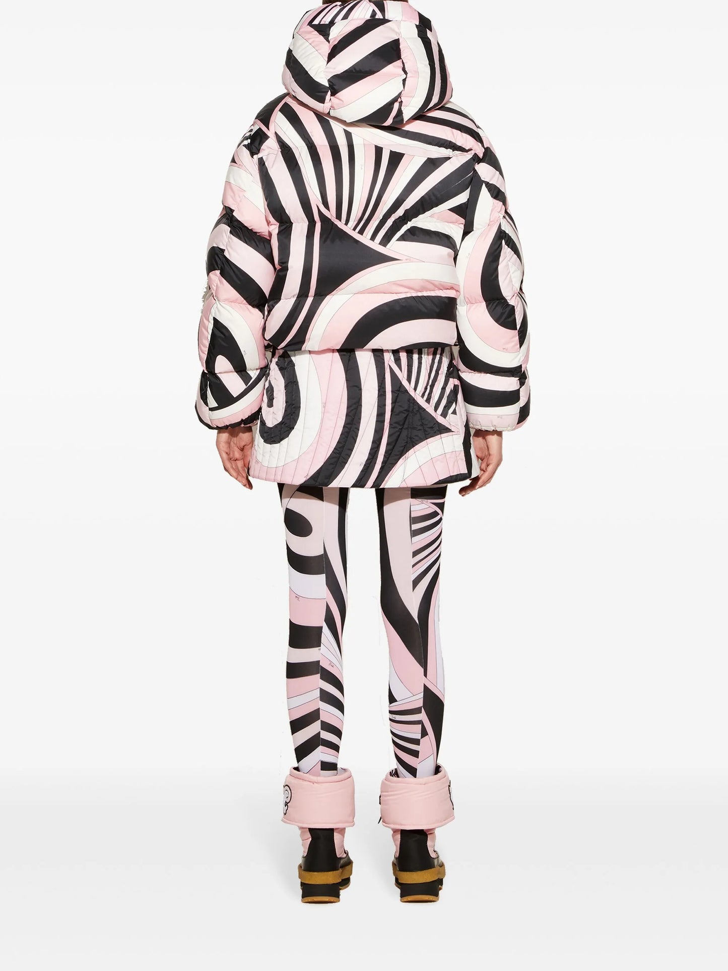 Iride-print puffer jacket