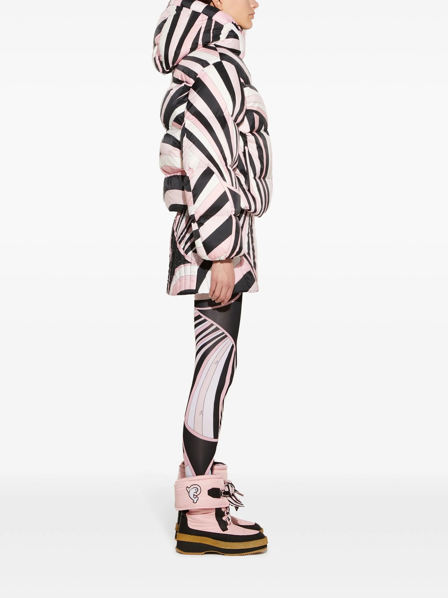 Iride-print puffer jacket