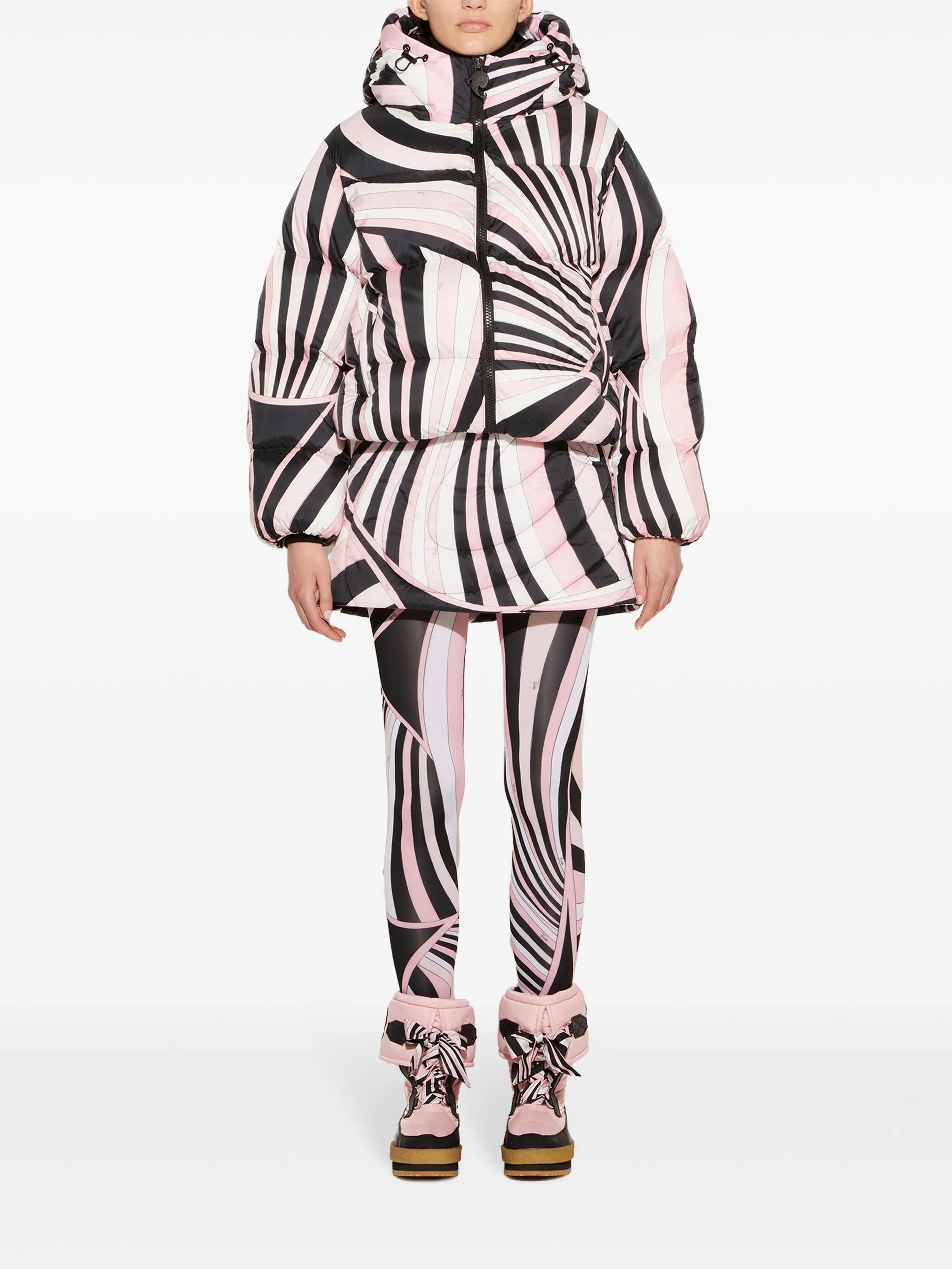 Iride-print puffer jacket