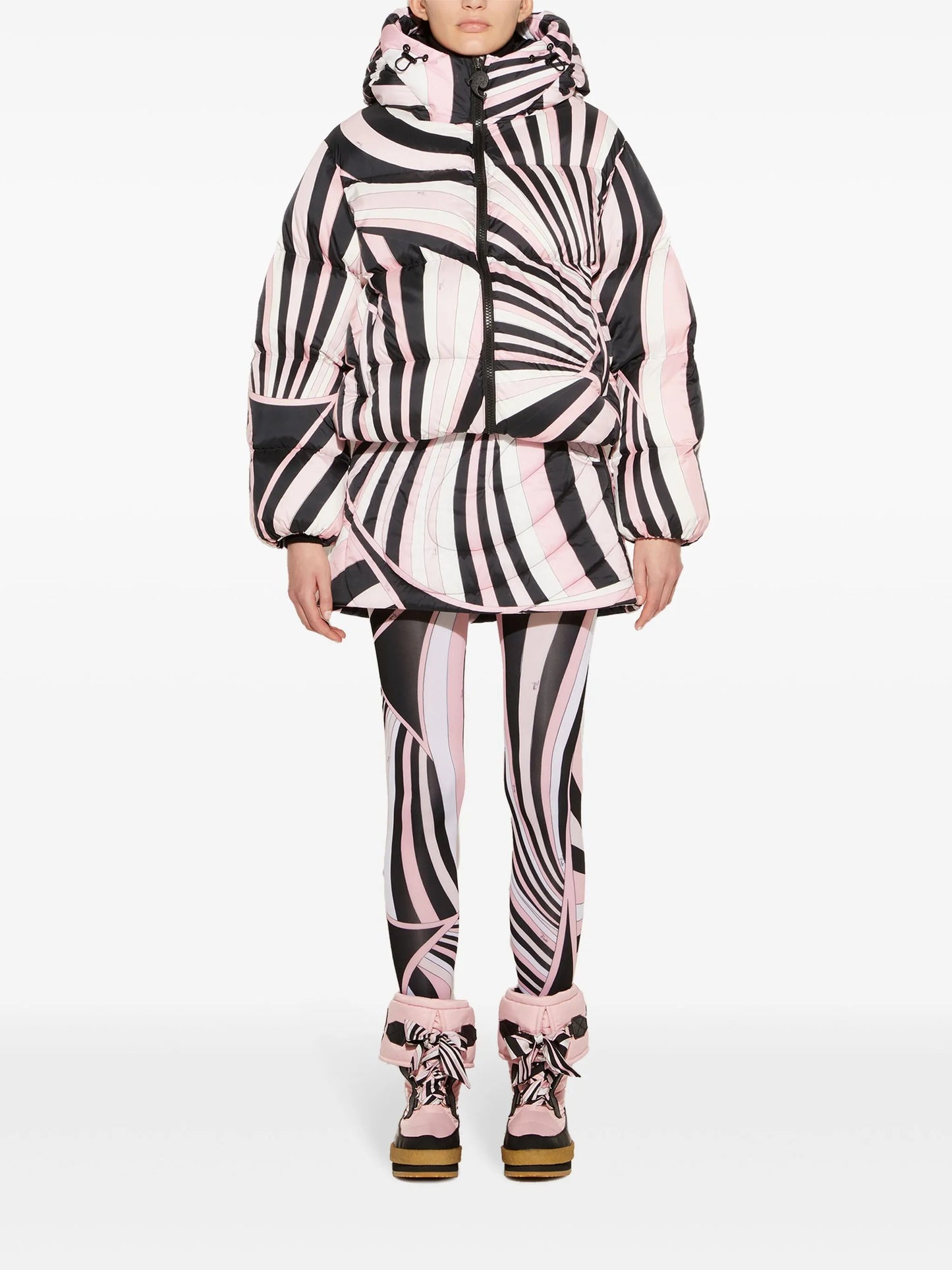 Iride-print puffer jacket