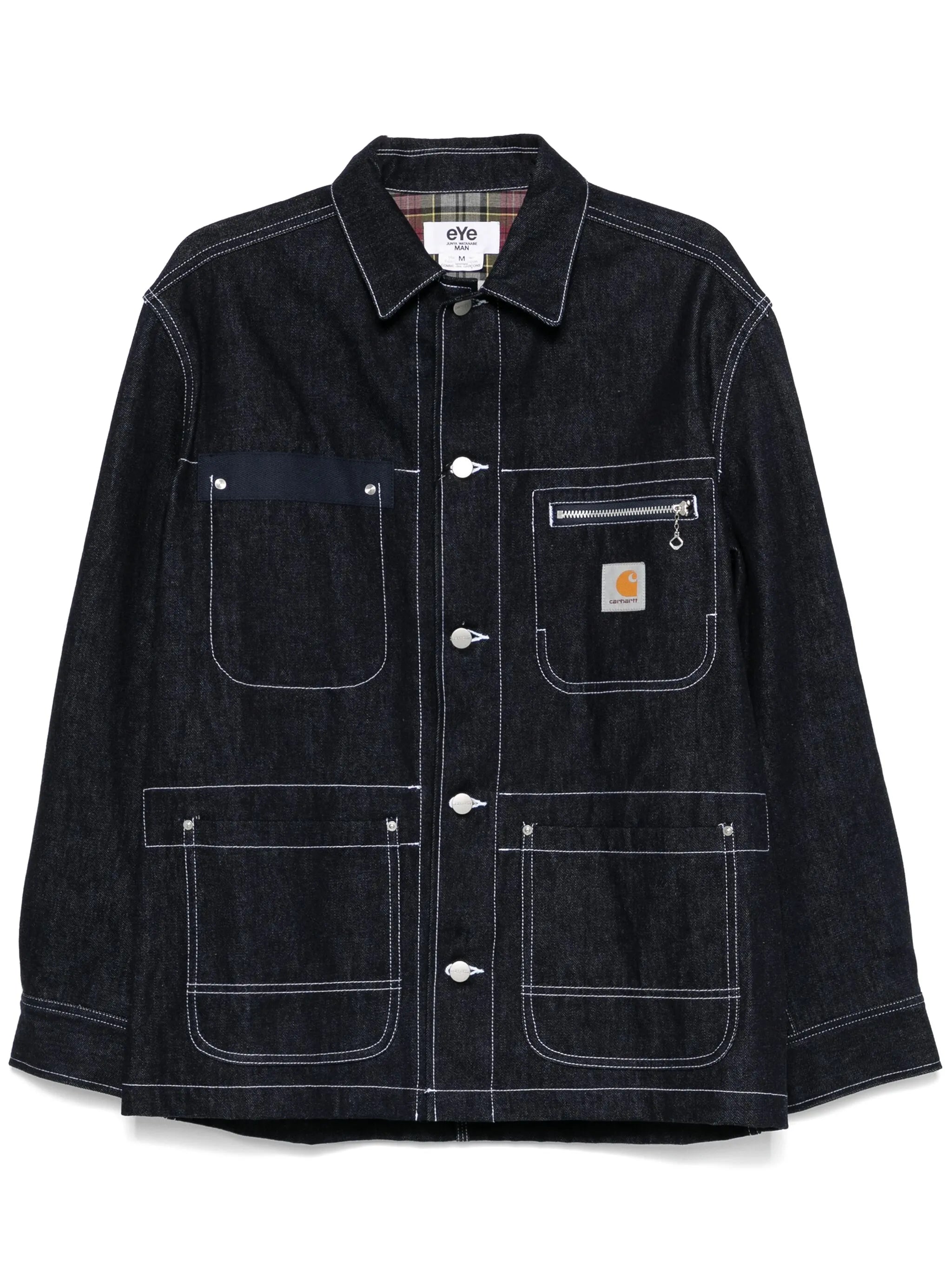 x Carhartt logo-patch coat