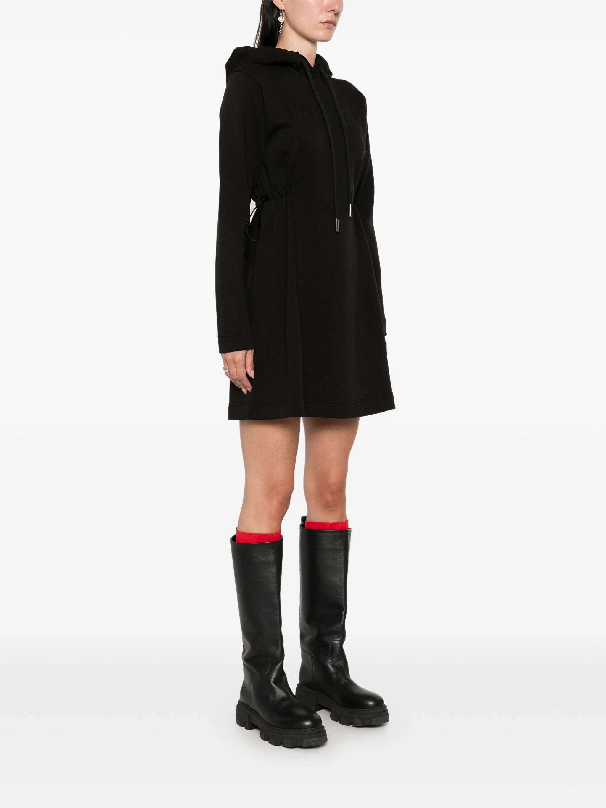 hooded mini dress