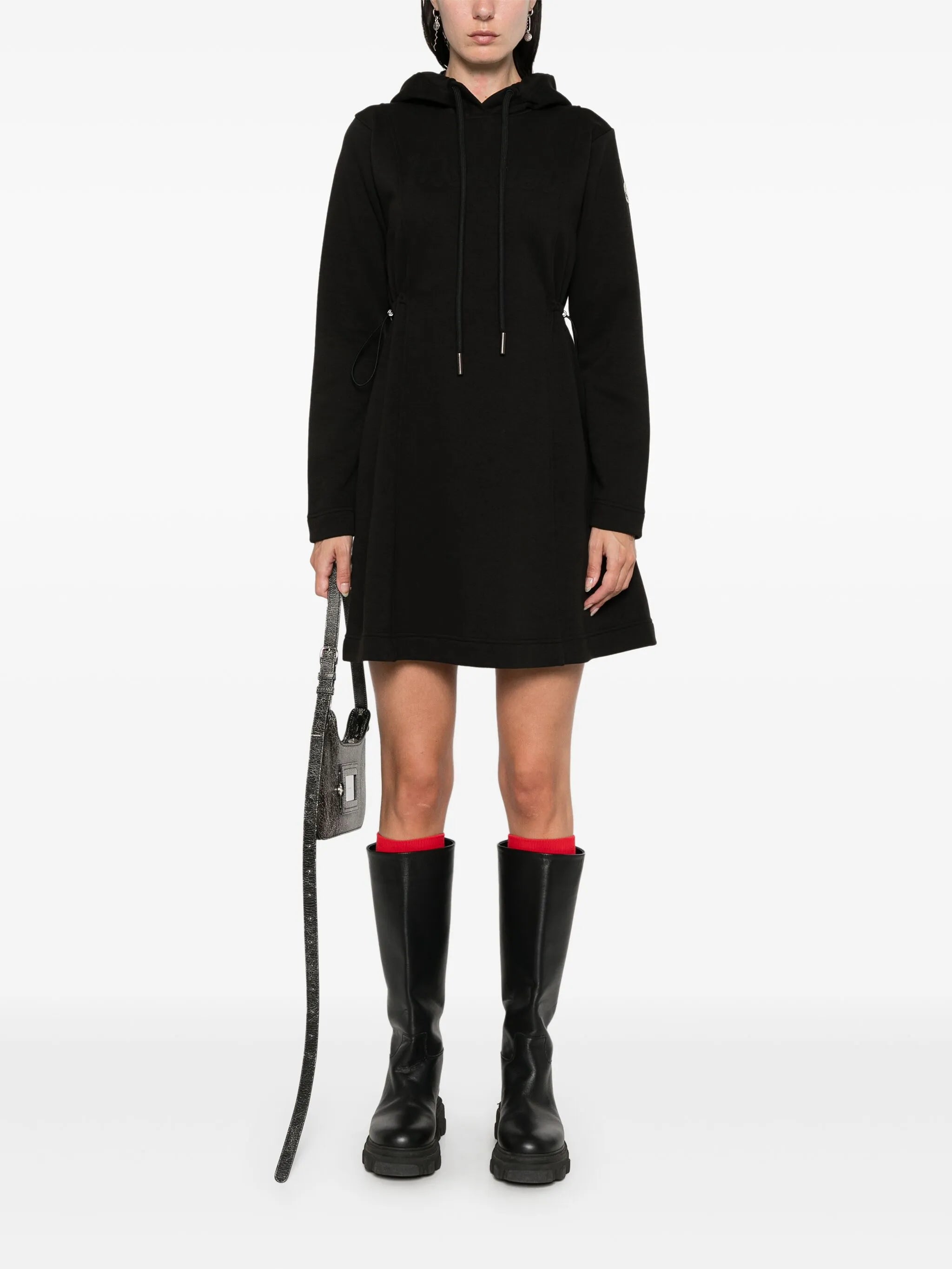 hooded mini dress