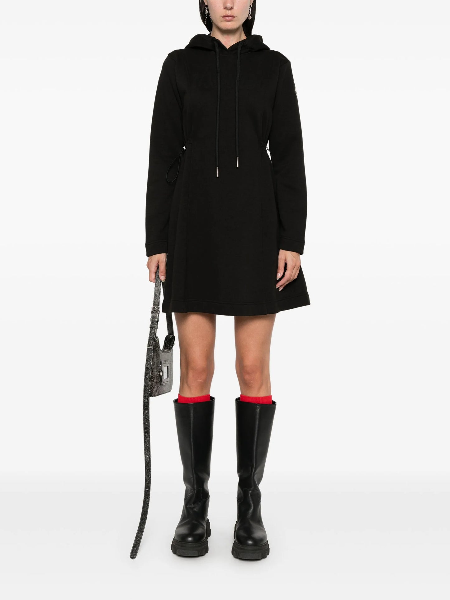 hooded mini dress
