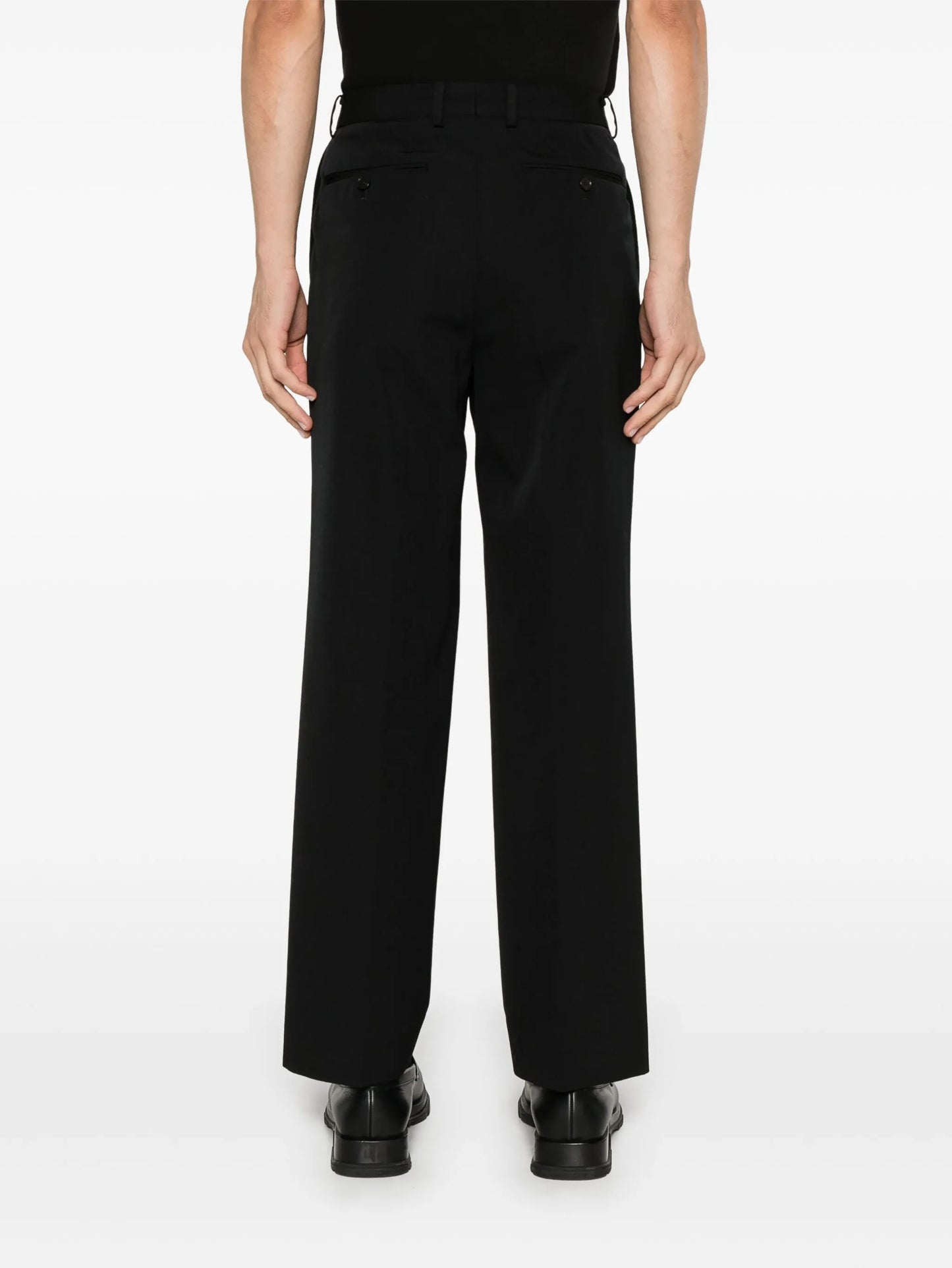 pleated wool trousers