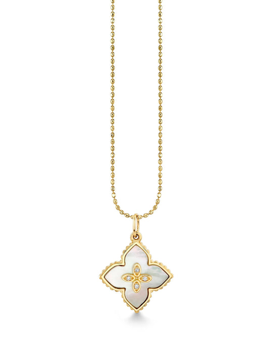 14kt yellow gold Moroccan Flower necklace