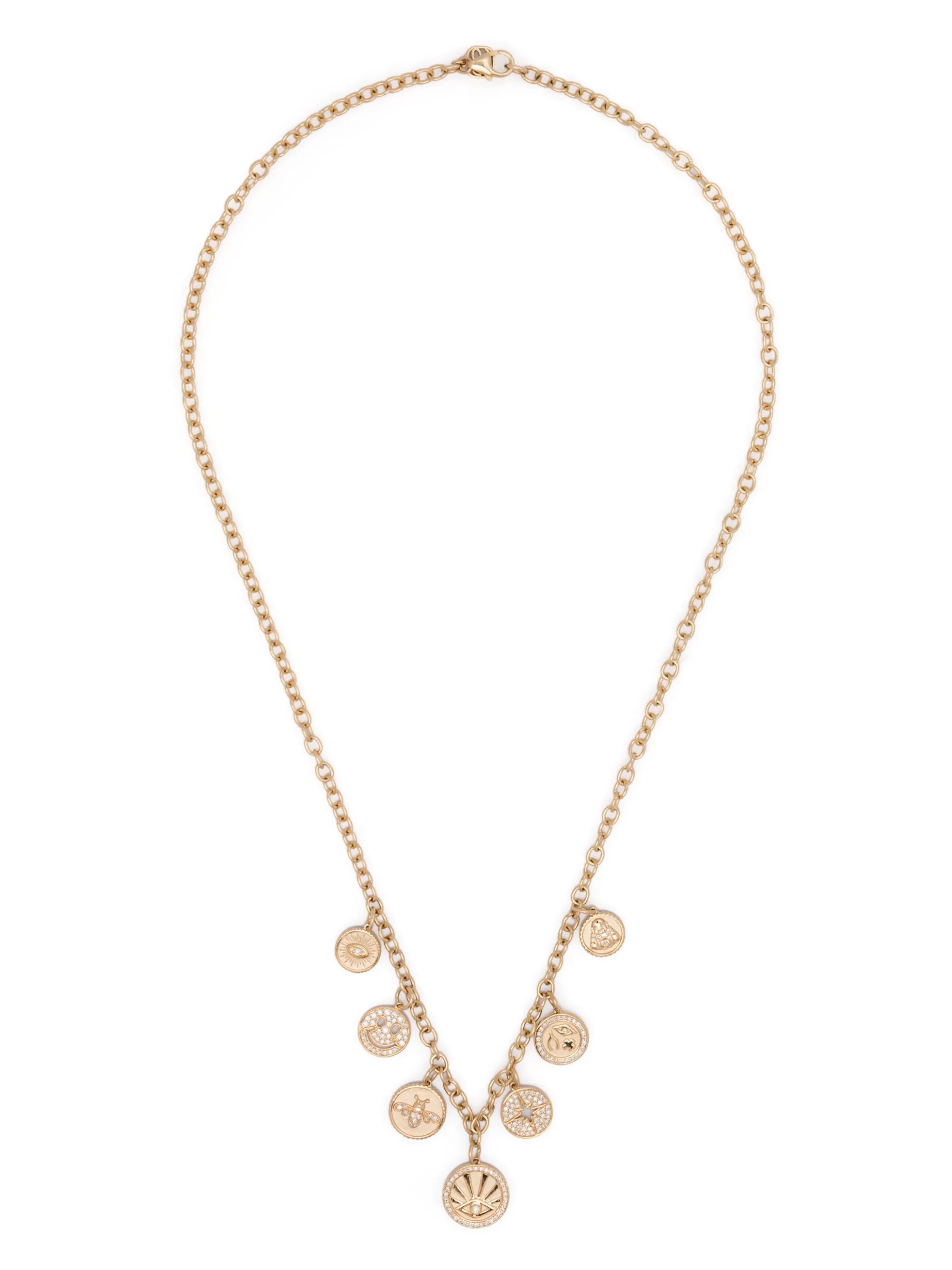 14CT yellow gold diamond necklace