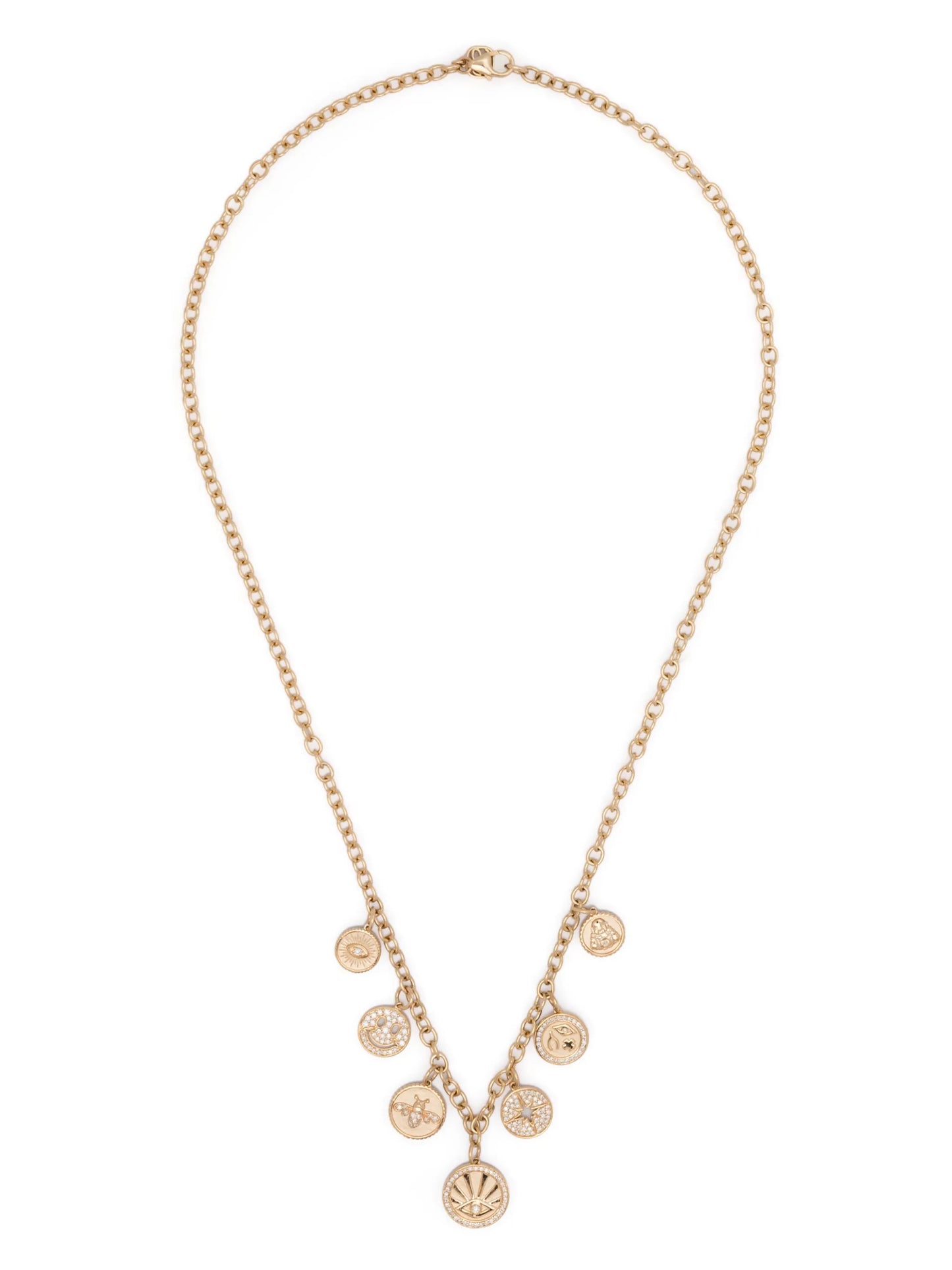 14CT yellow gold diamond necklace