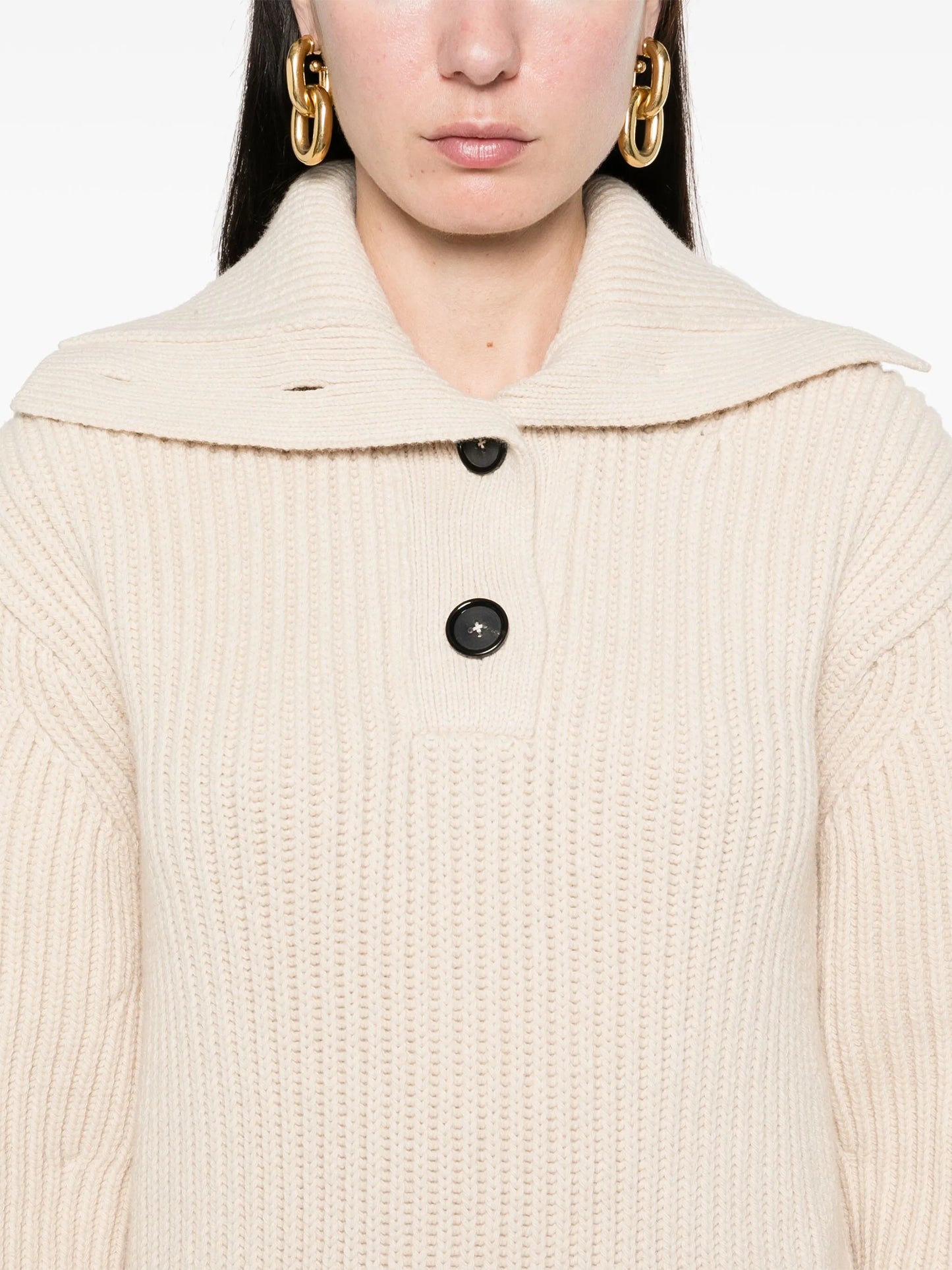 ribbed-knit sweater