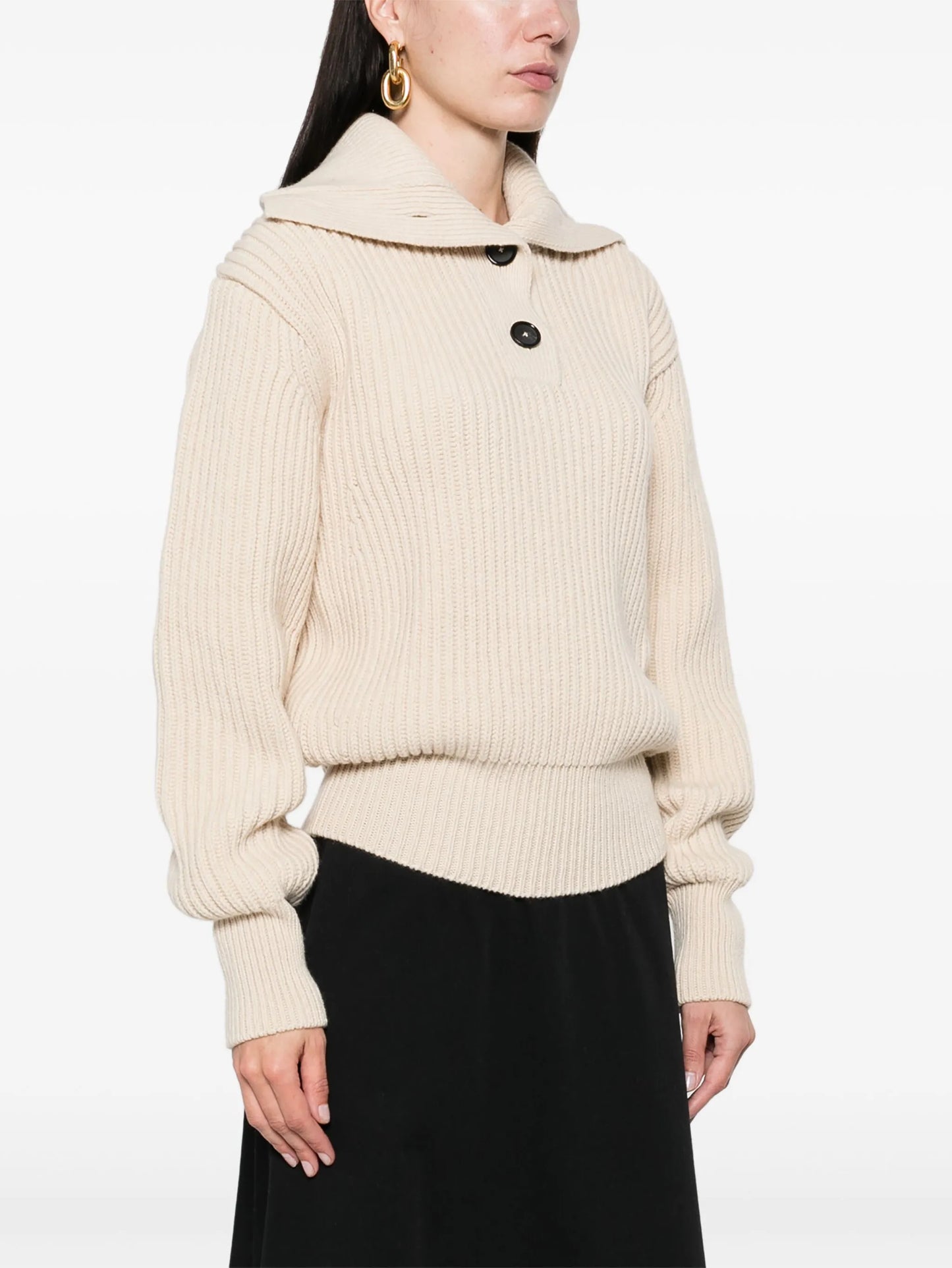 ribbed-knit sweater