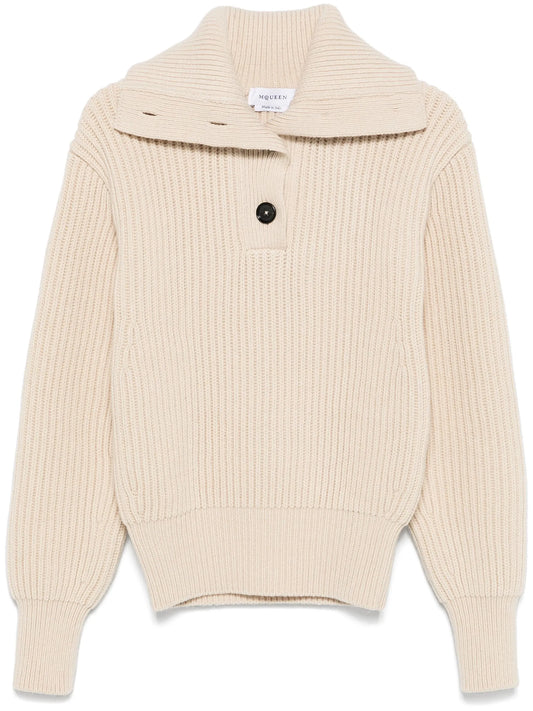 ribbed-knit sweater