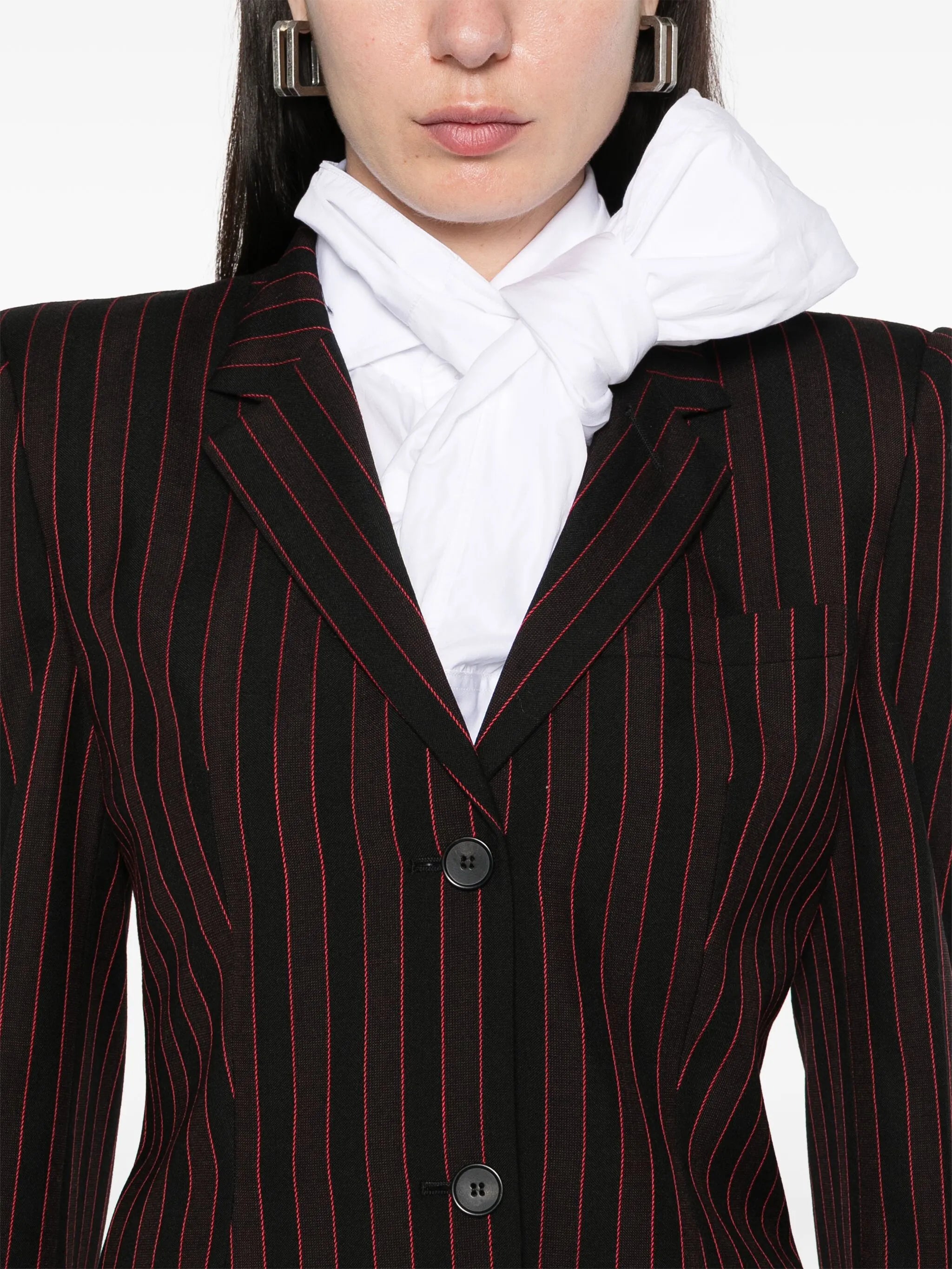 pinstriped blazer
