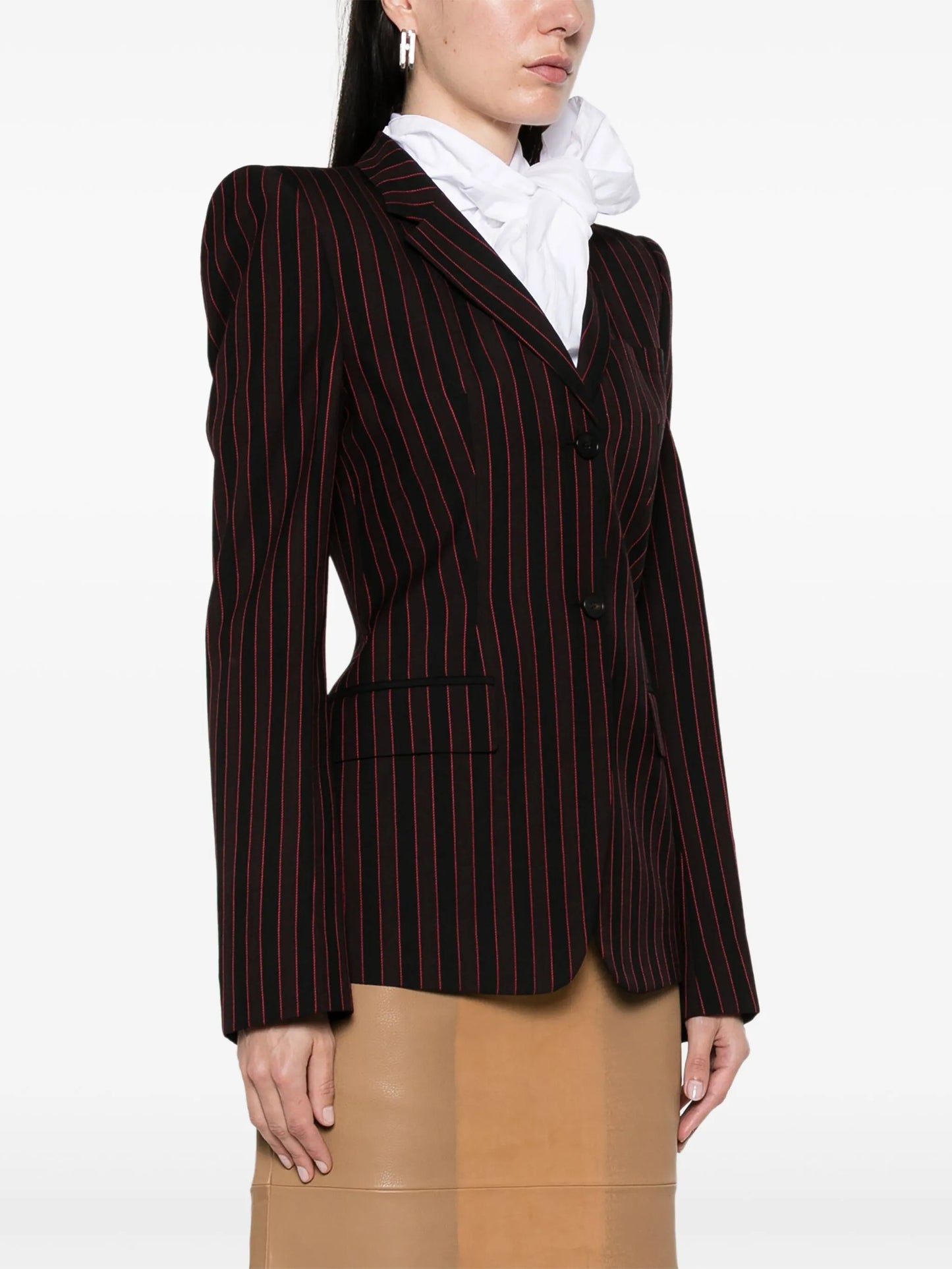 pinstriped blazer