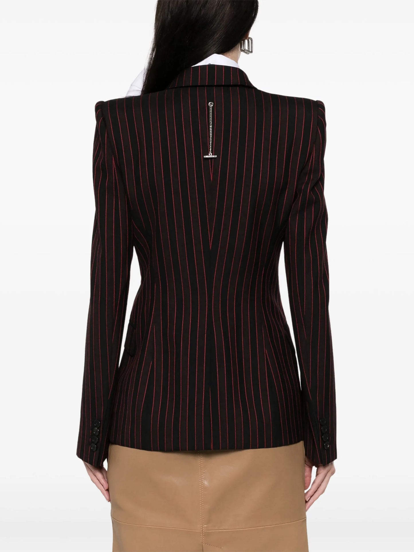 pinstriped blazer
