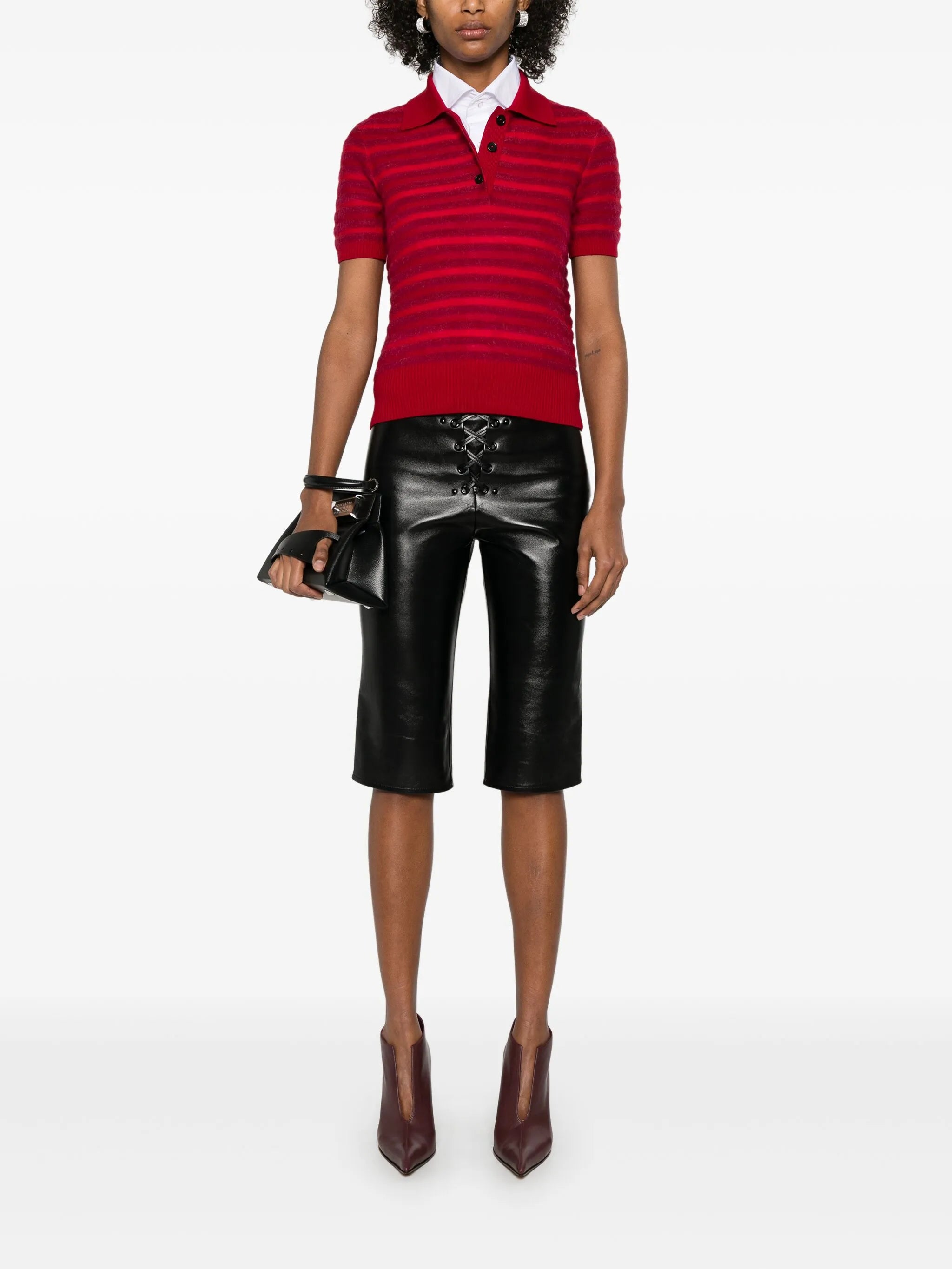 striped polo shirt
