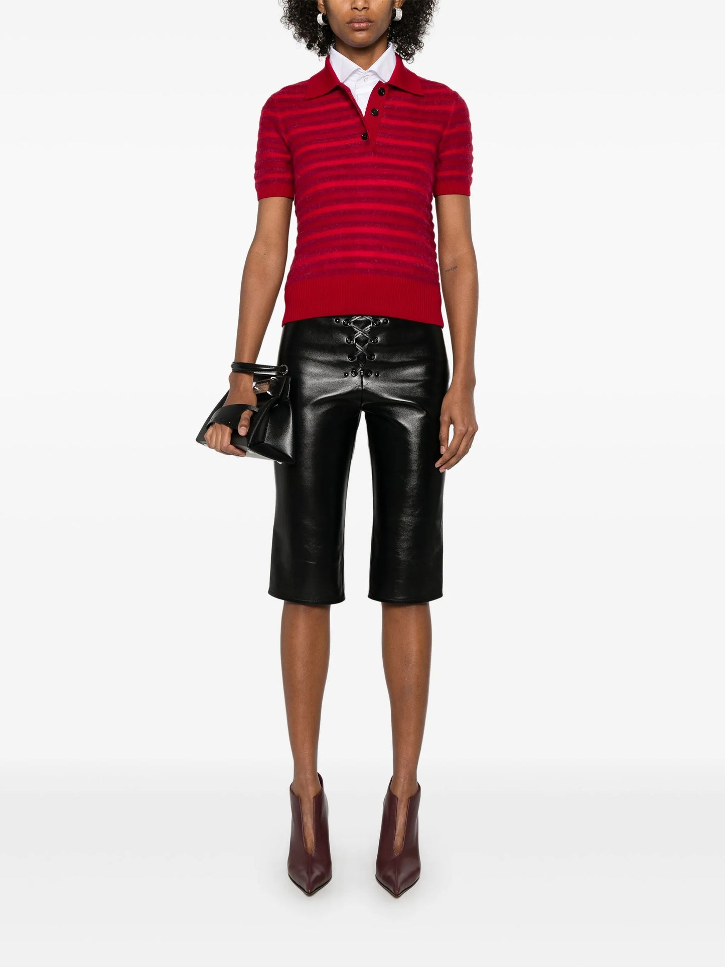 striped polo shirt