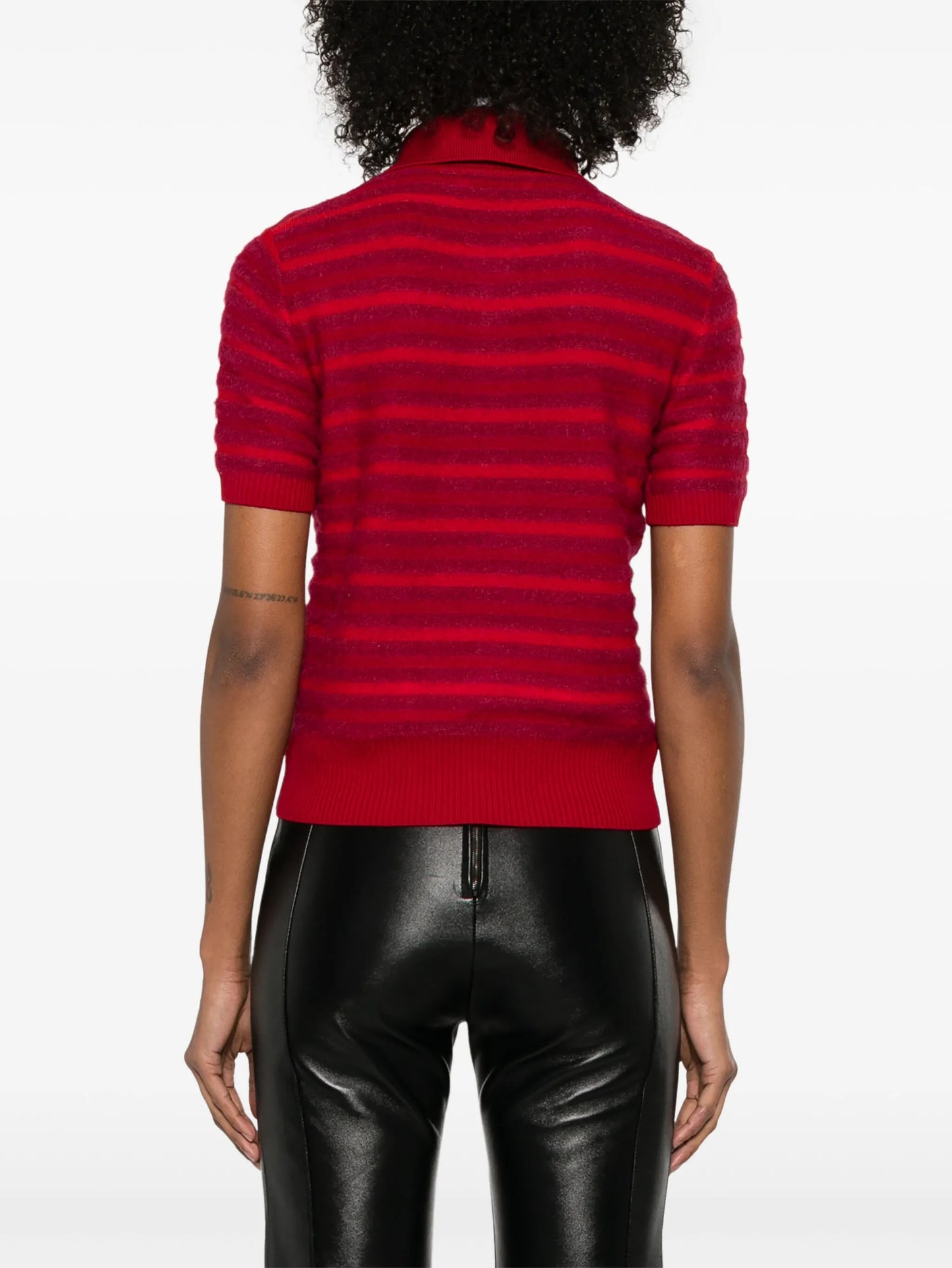 striped polo shirt