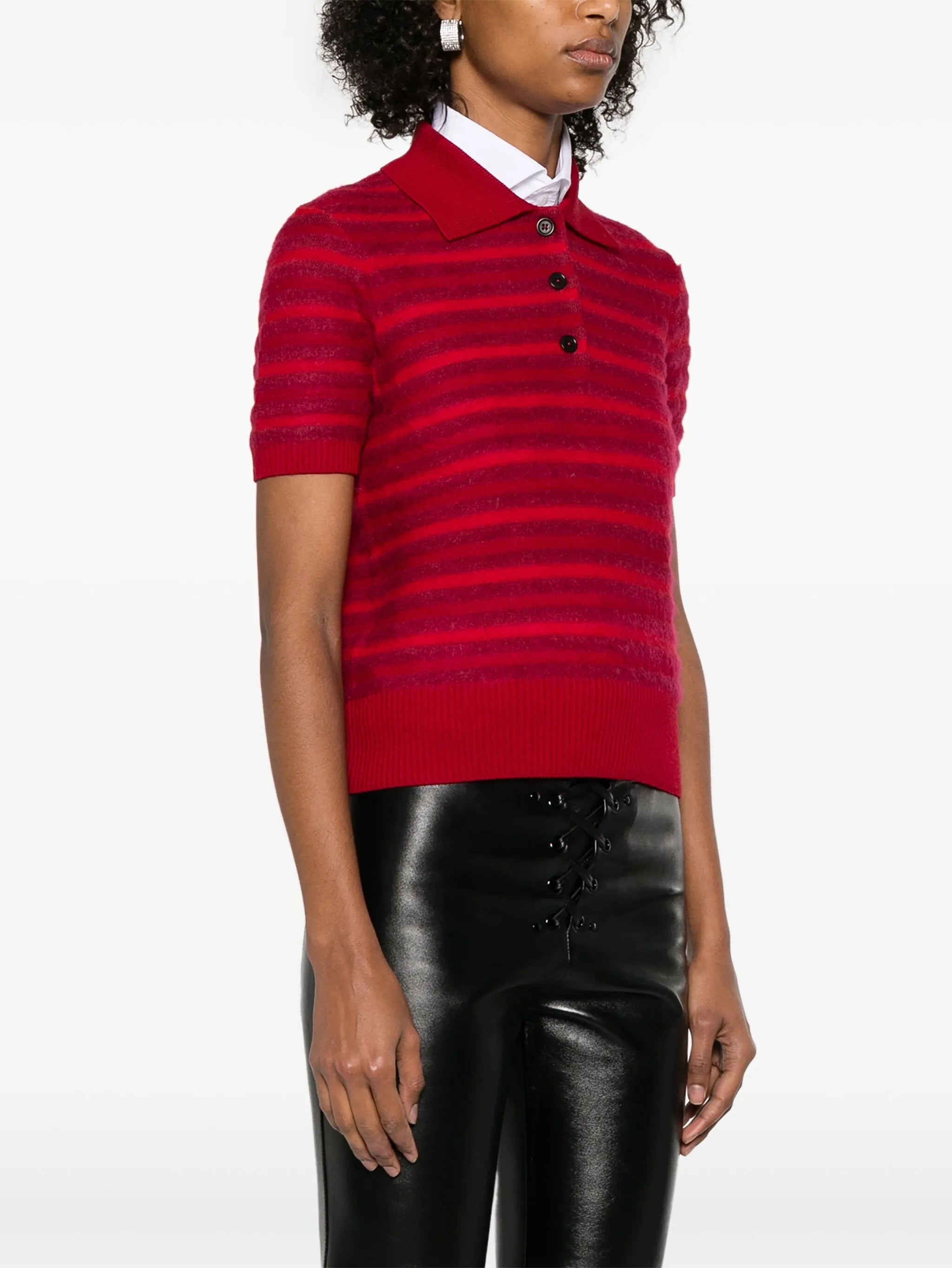 striped polo shirt