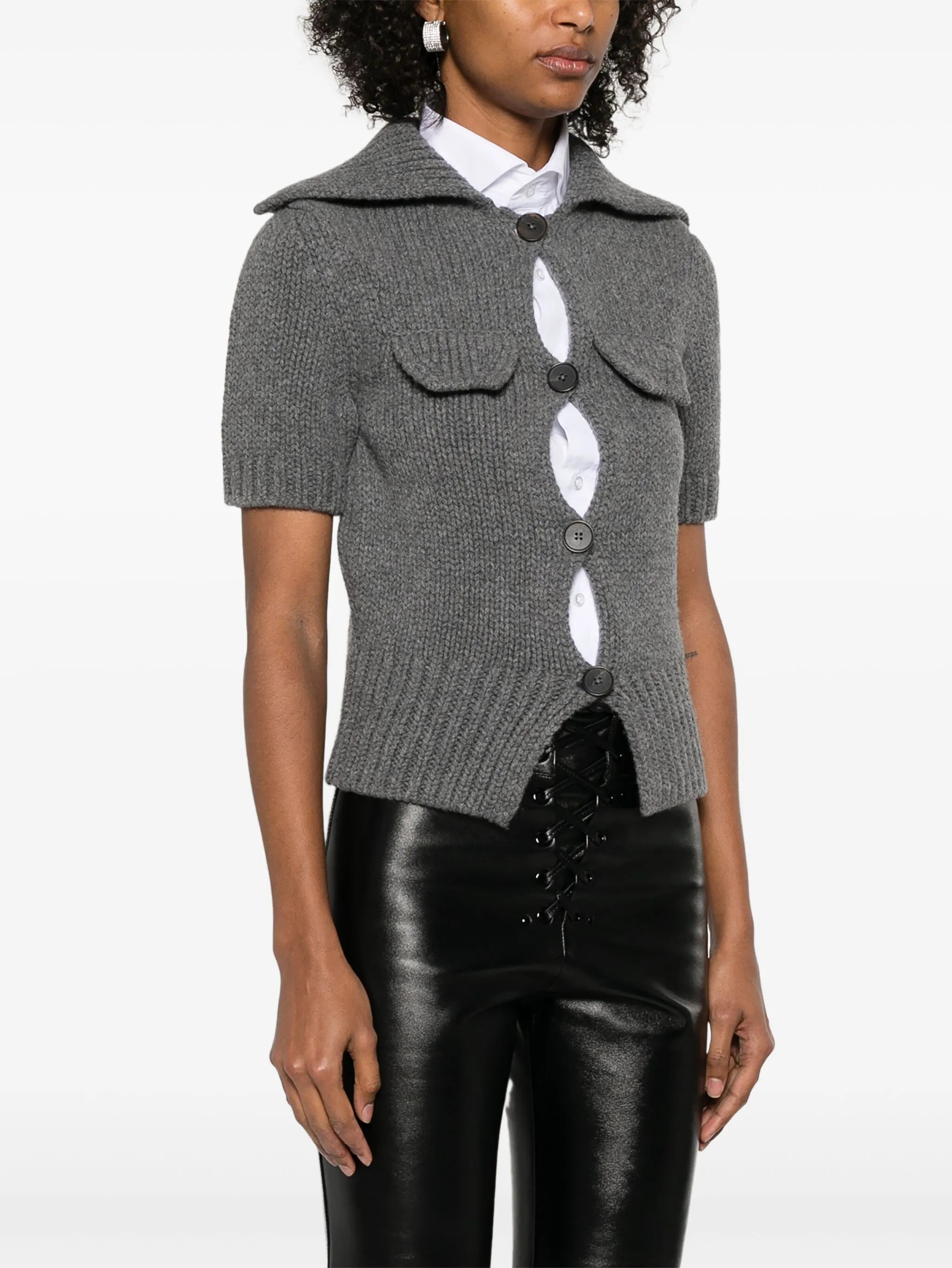 collared cardigan
