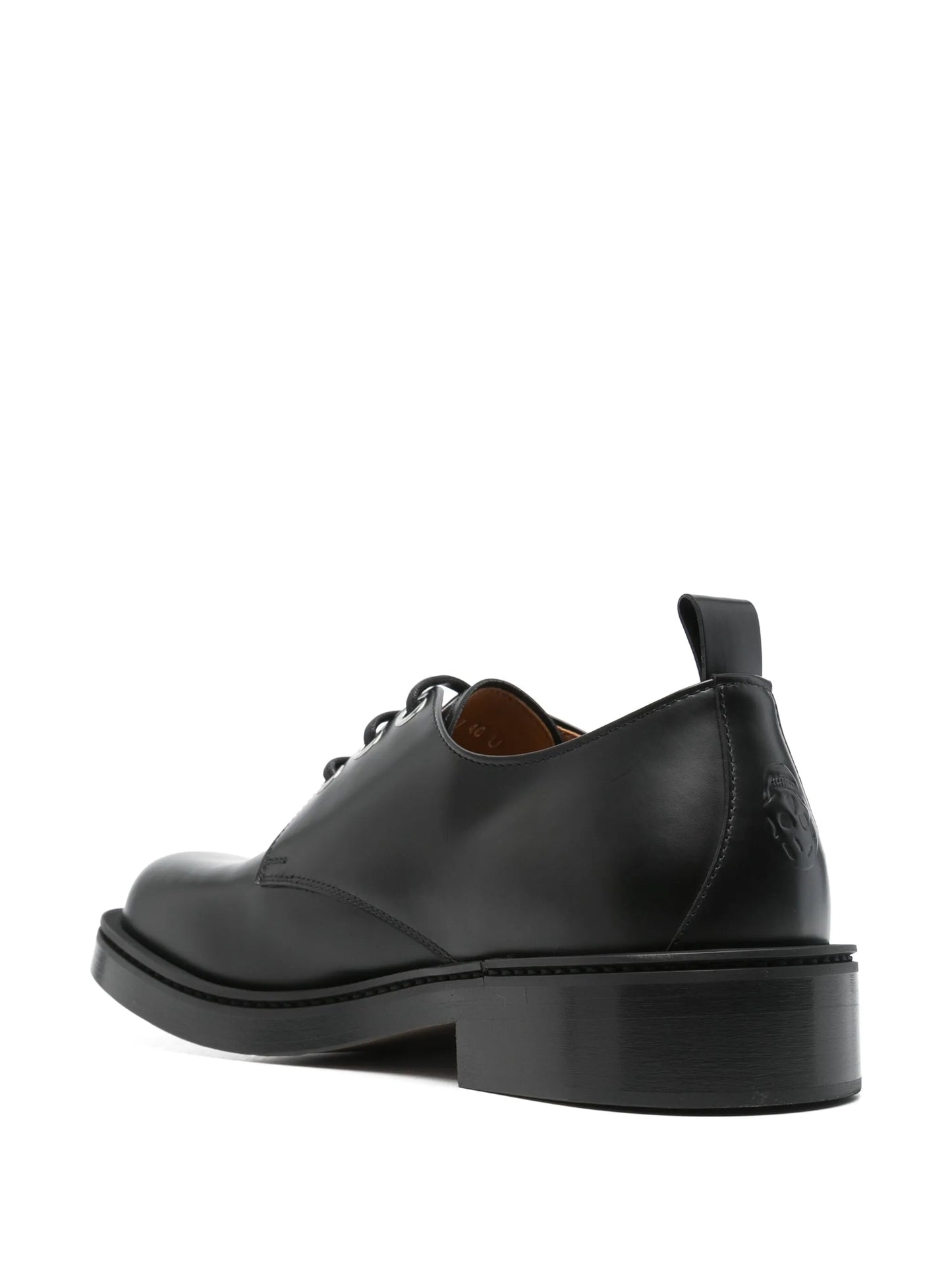 skull-embossed Derby shoes
