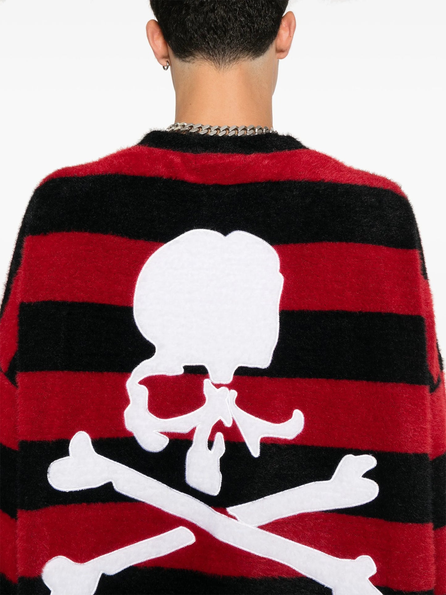 skull-appliqué sweater