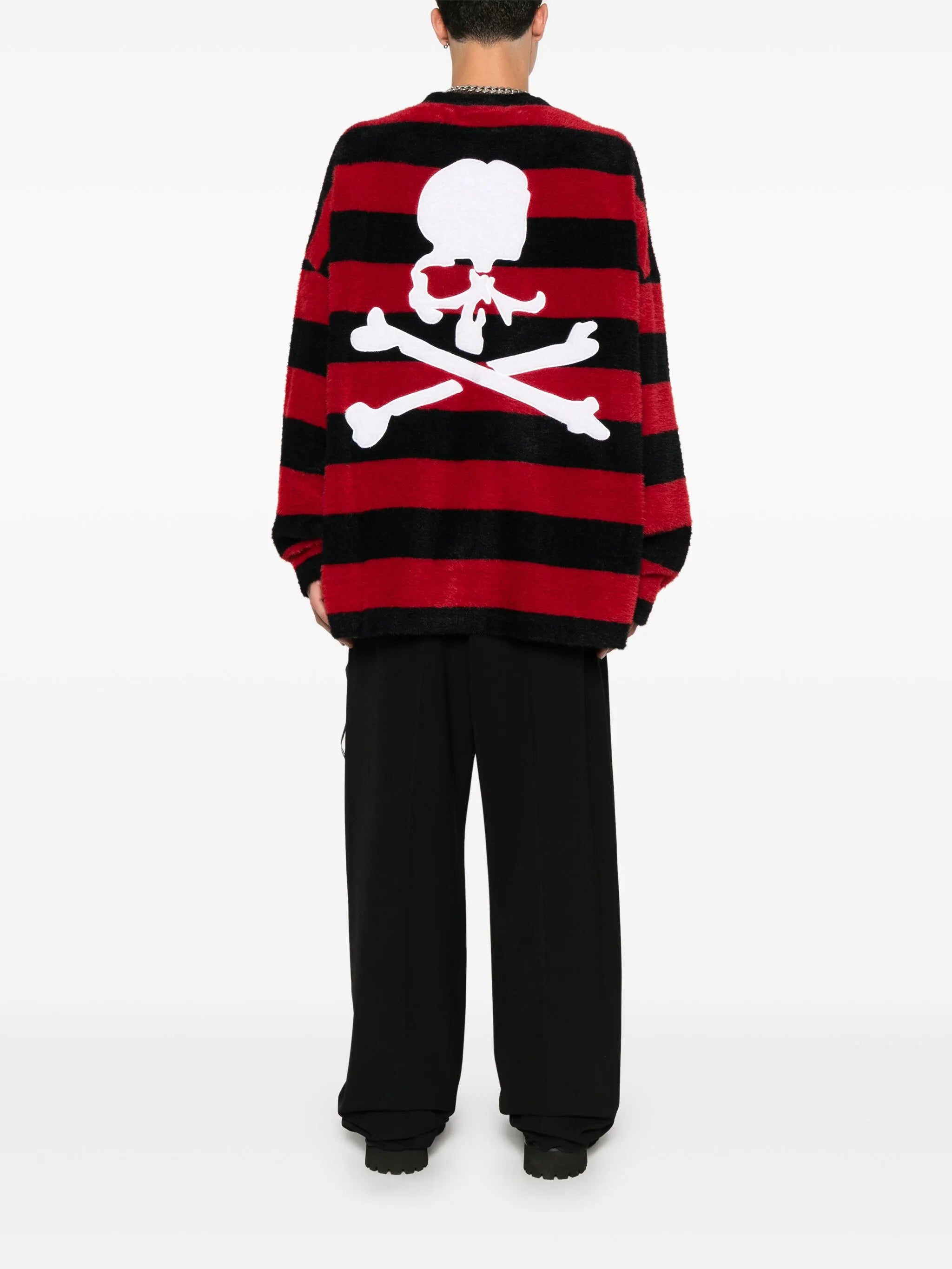 skull-appliqué sweater