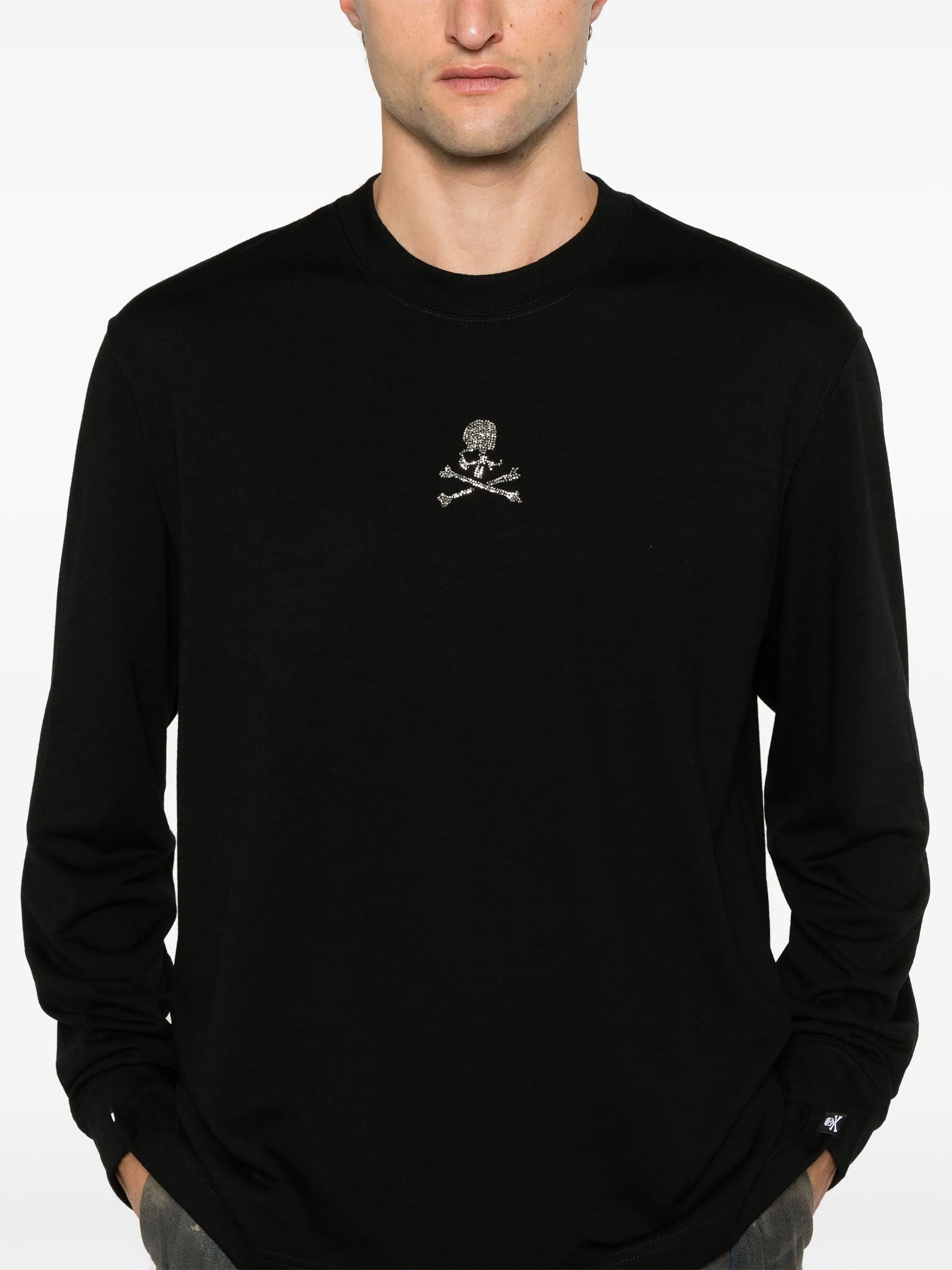 Swarovski-crystals wool T-shirt