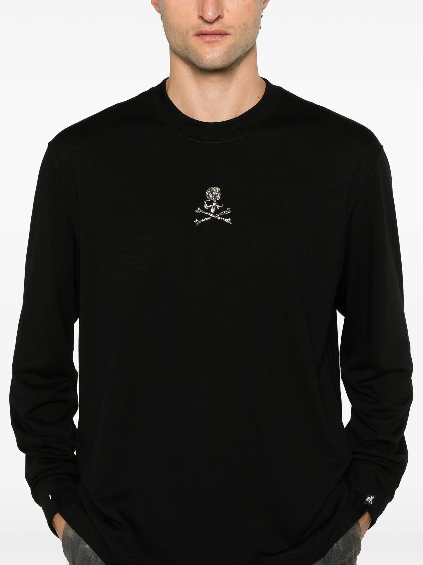 Swarovski-crystals wool T-shirt