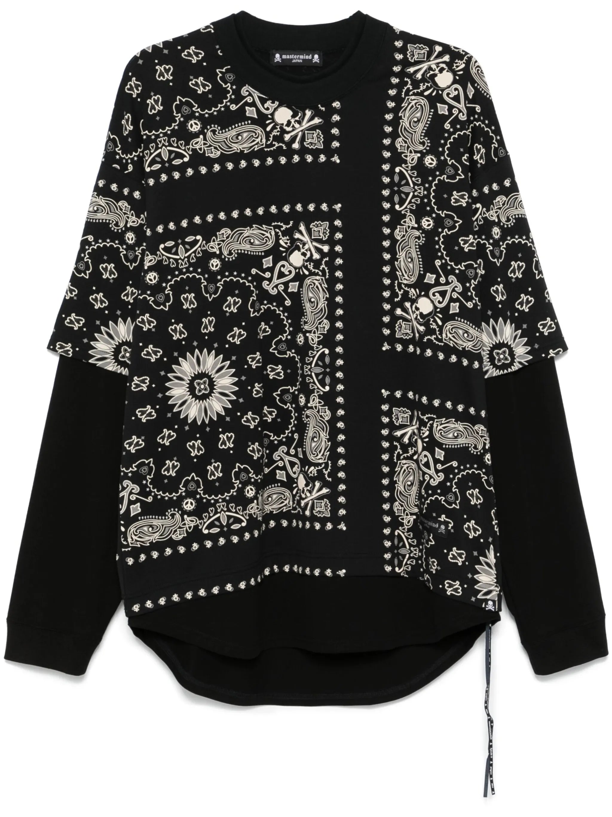 bandana-print layered T-shirt