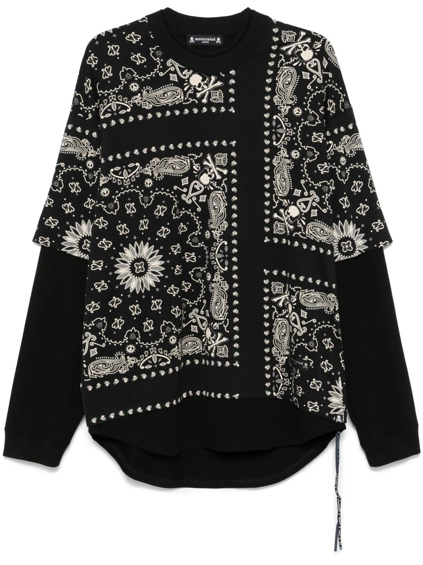 bandana-print layered T-shirt