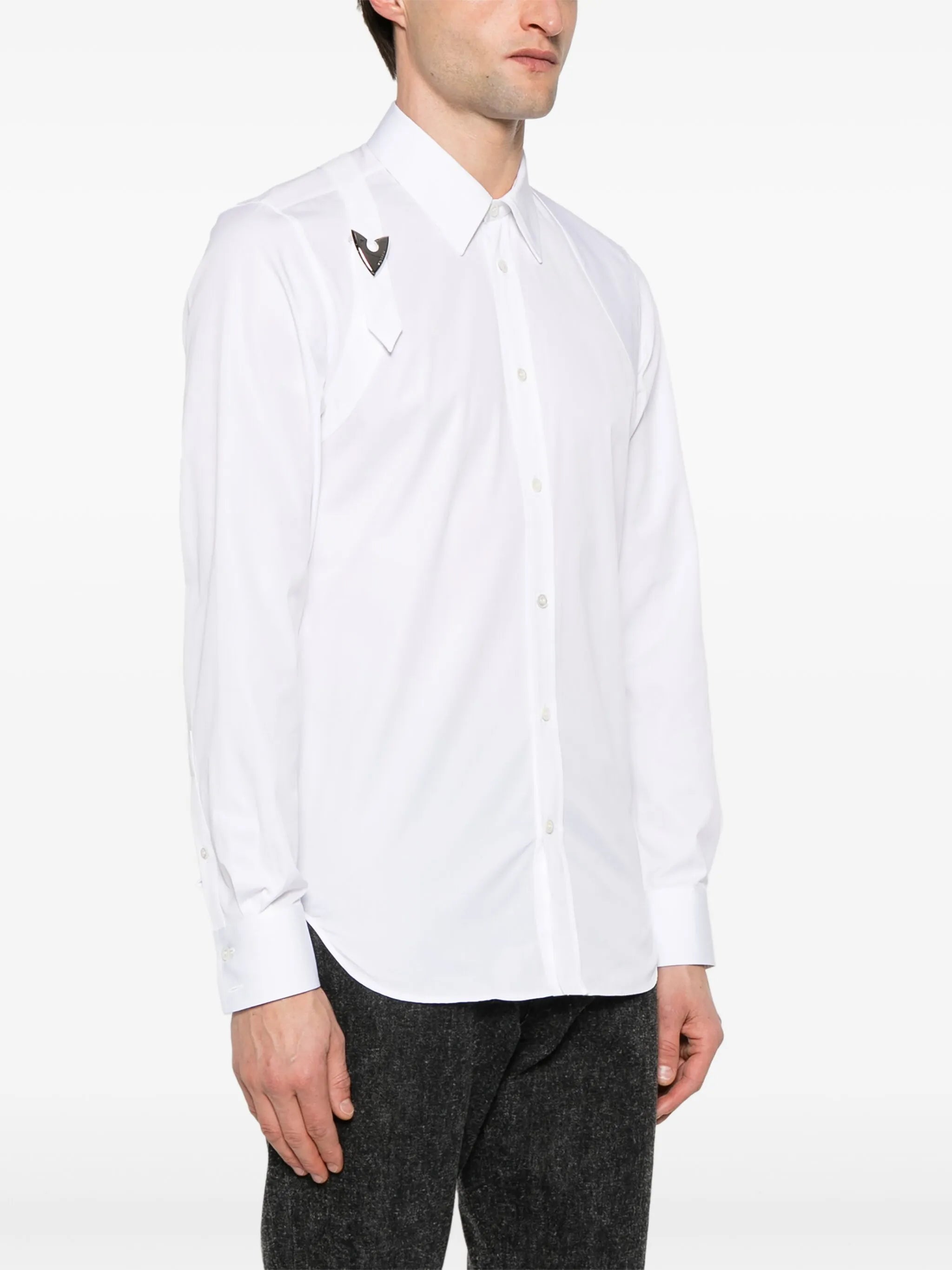 buckle poplin shirt